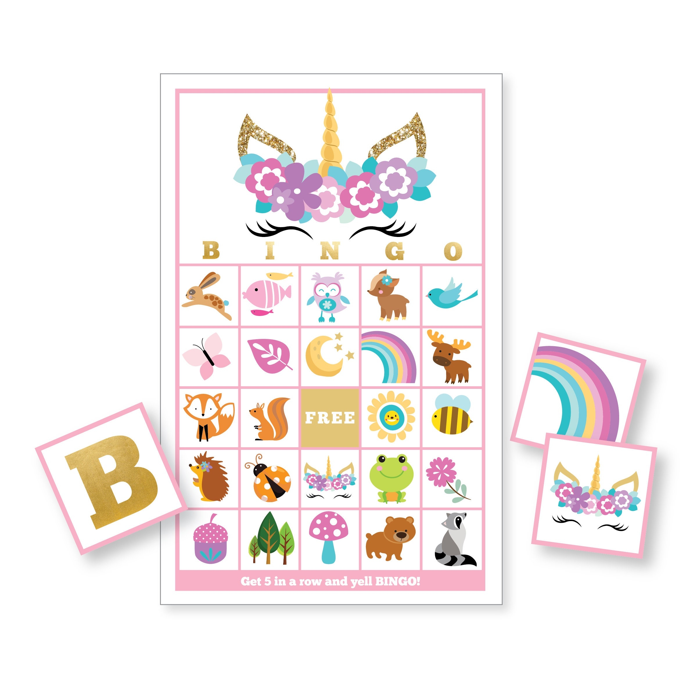 Eyelash Unicorn BINGO Game Kid s Printable Bingo Game Bingo Eyelash Unicorn BINGO Game Kid s Printable Bingo Game Bingo