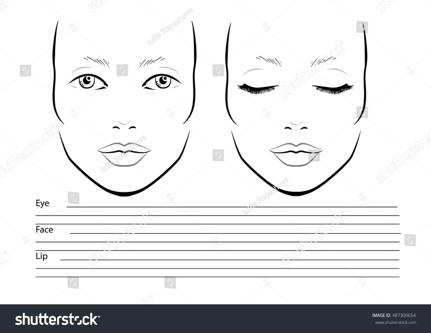 Face Chart Makeup Artist Blank Template Stock Vector Royalty Free 487309654 Shutterstock Face Chart Makeup Artist Blank Template Stock Vector Royalty Free 487309654 Shutterstock