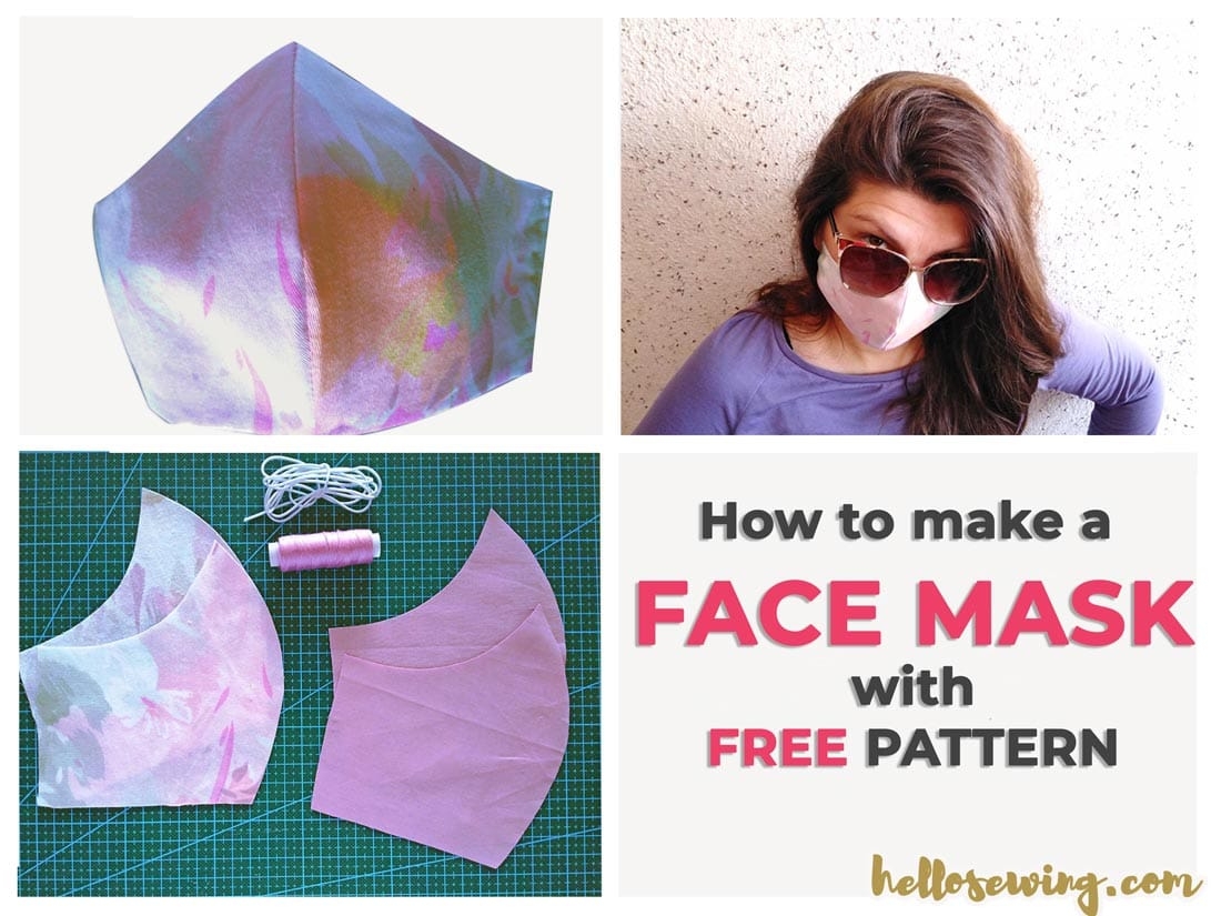 printable face mask sewing pattern