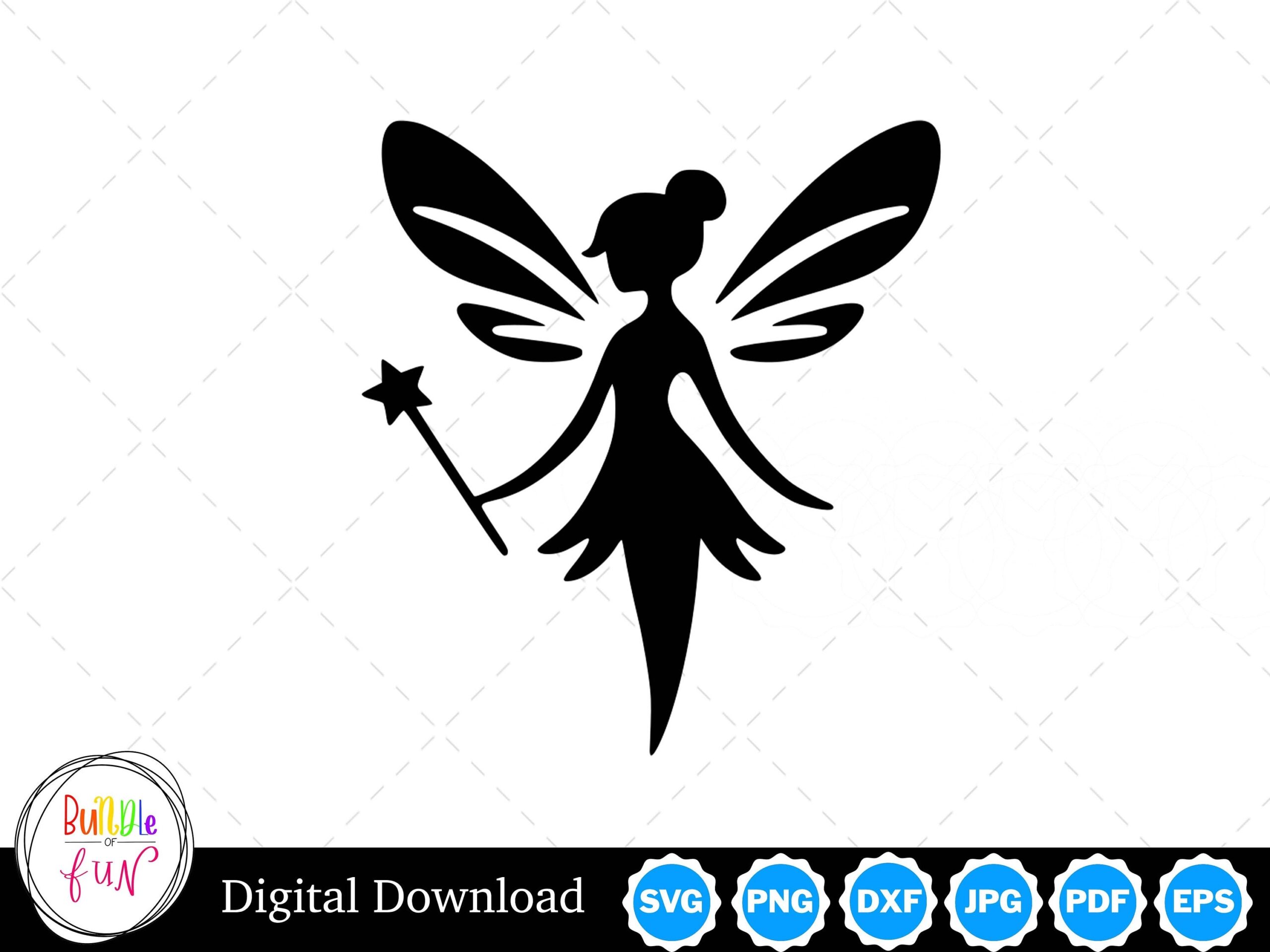 Fairy Silhouette Vector Image With SVG Eps Pdf Png Pdf And Jpg Instant Digital Download Etsy Australia