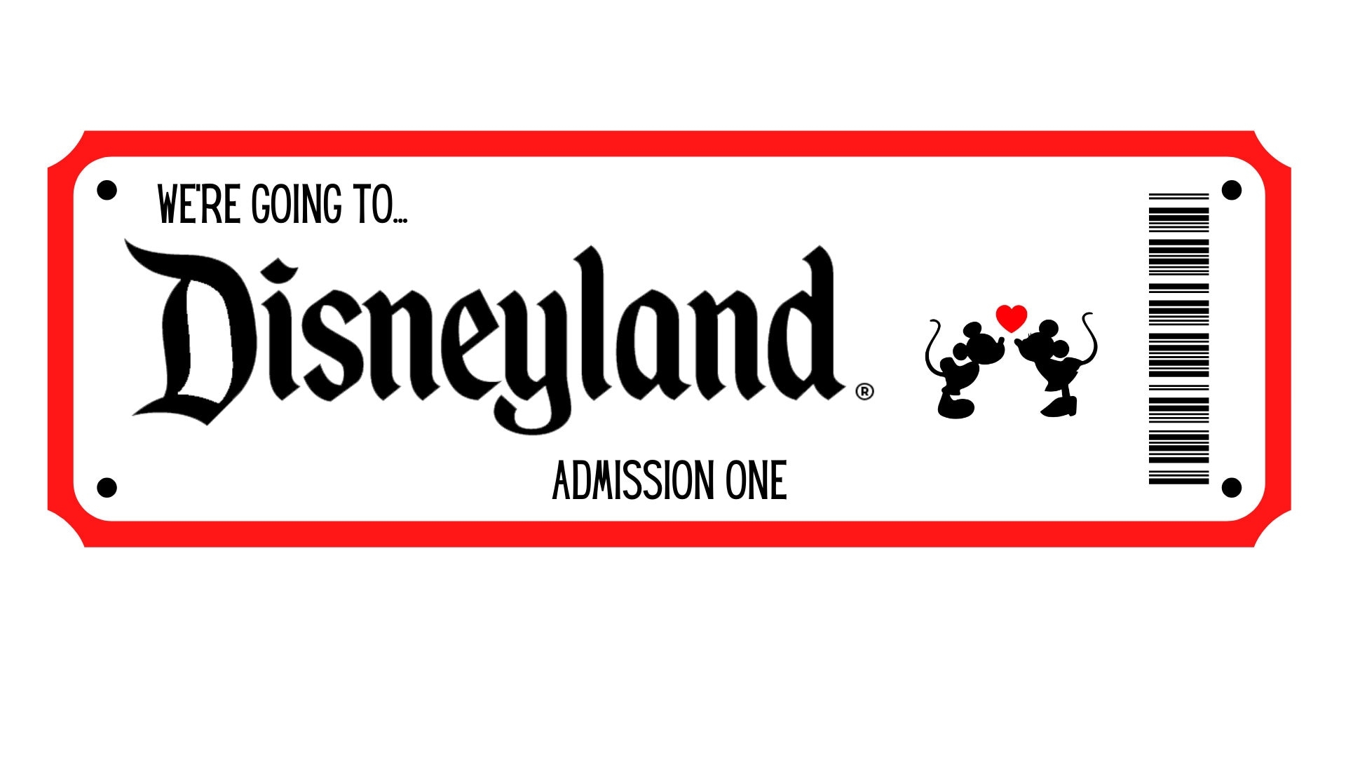 Fake Disneyland Ticket