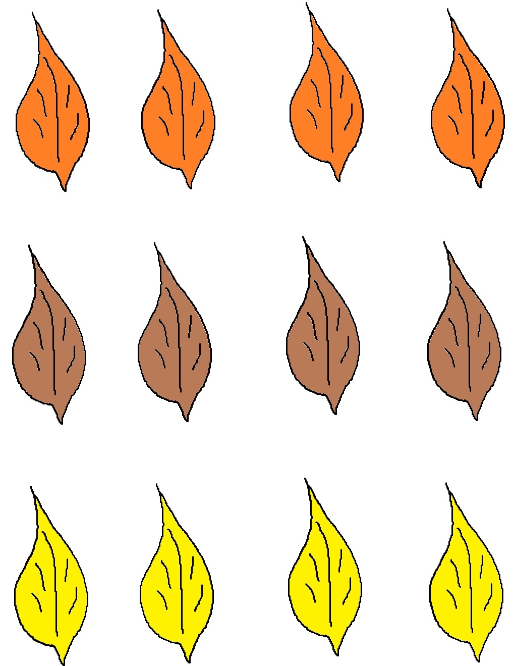 fall leaves template printable