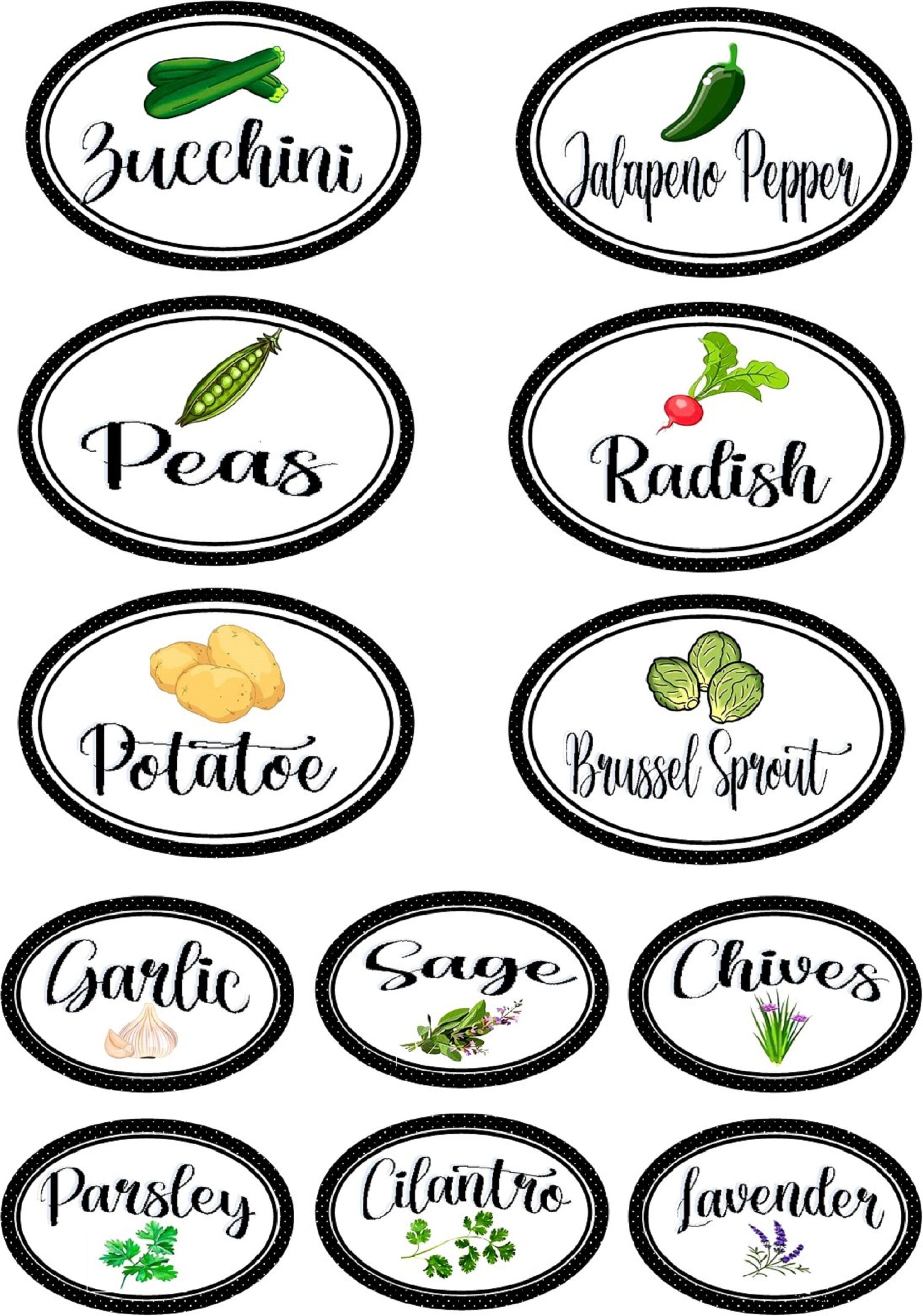 Fall Plant Marker Printable Spring Garden Markers DIY Printable 