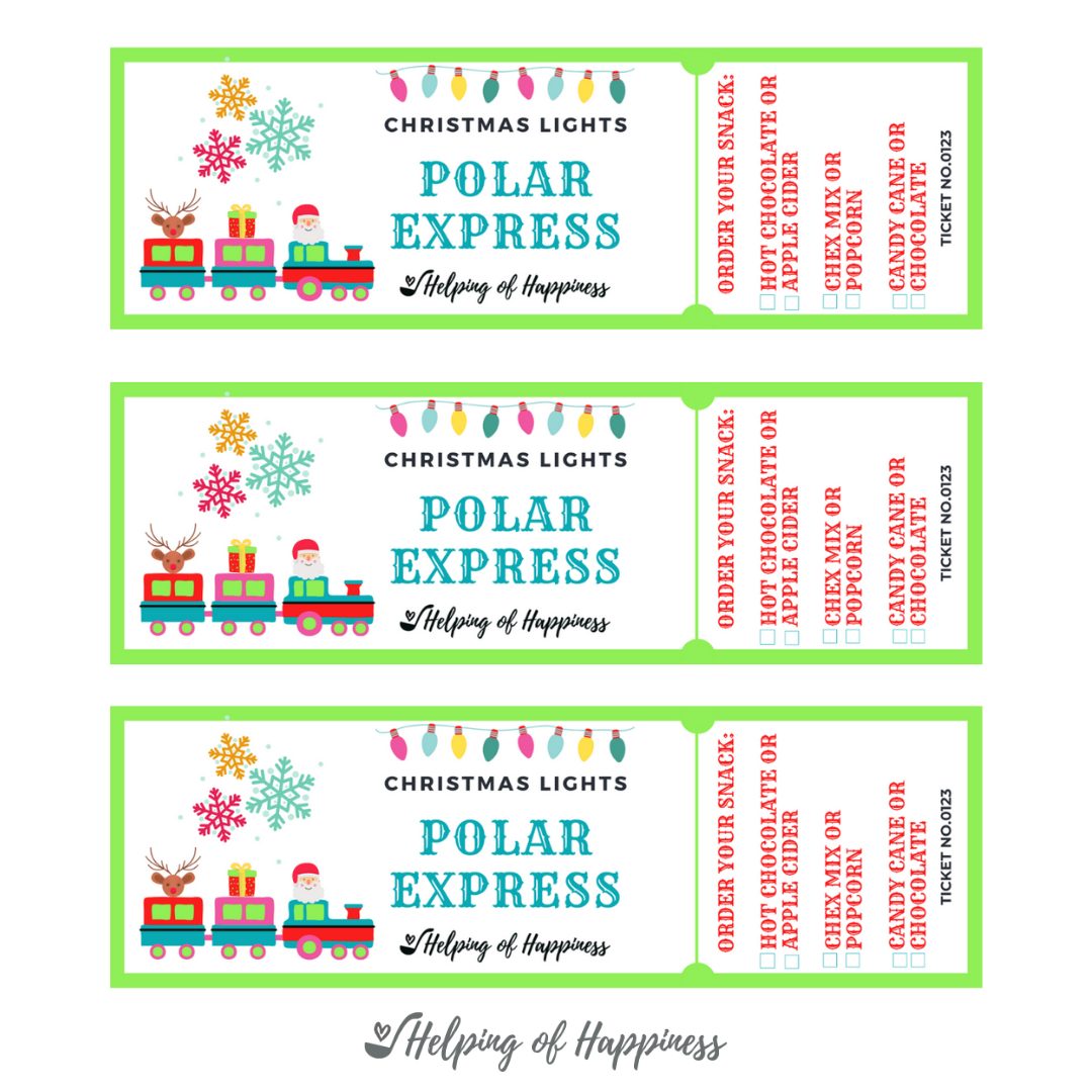 polar express ticket printable