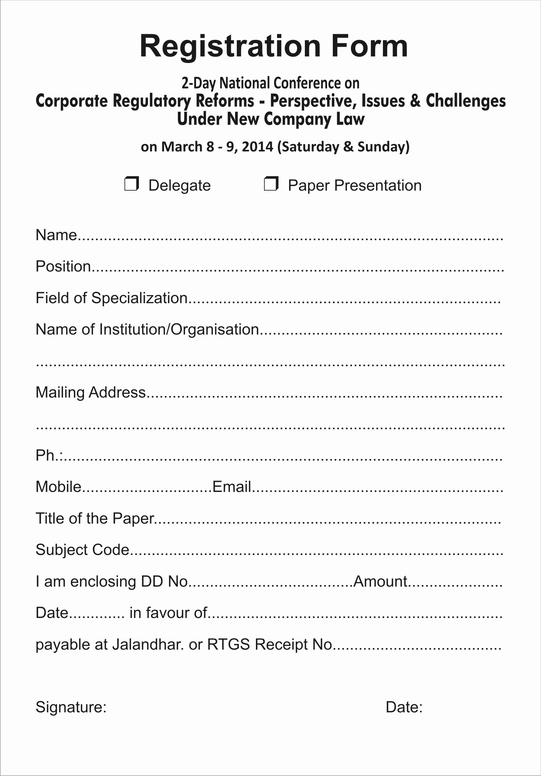 Family Reunion Registration Form Template Word Project Management Templates