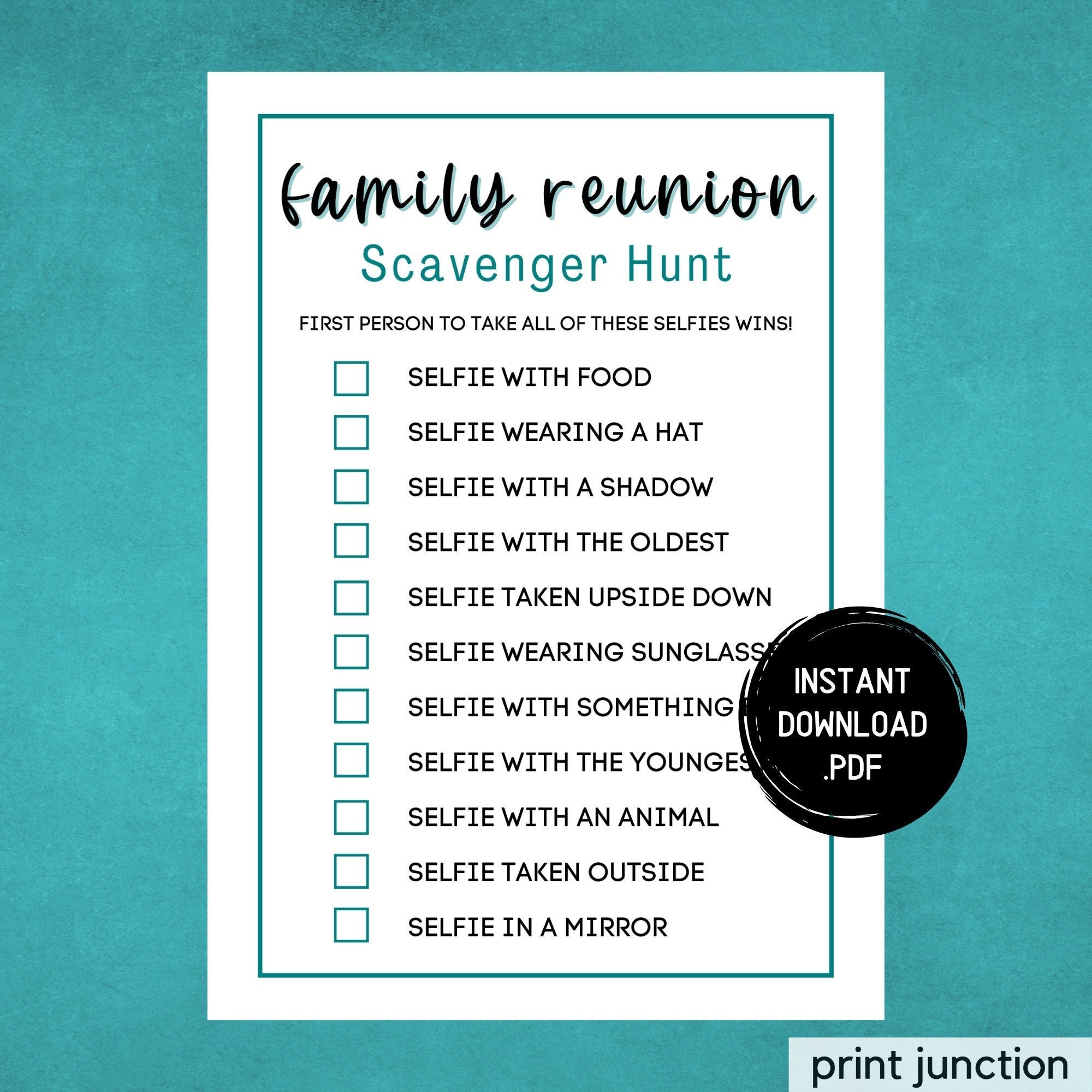 family reunion scavenger hunt printable