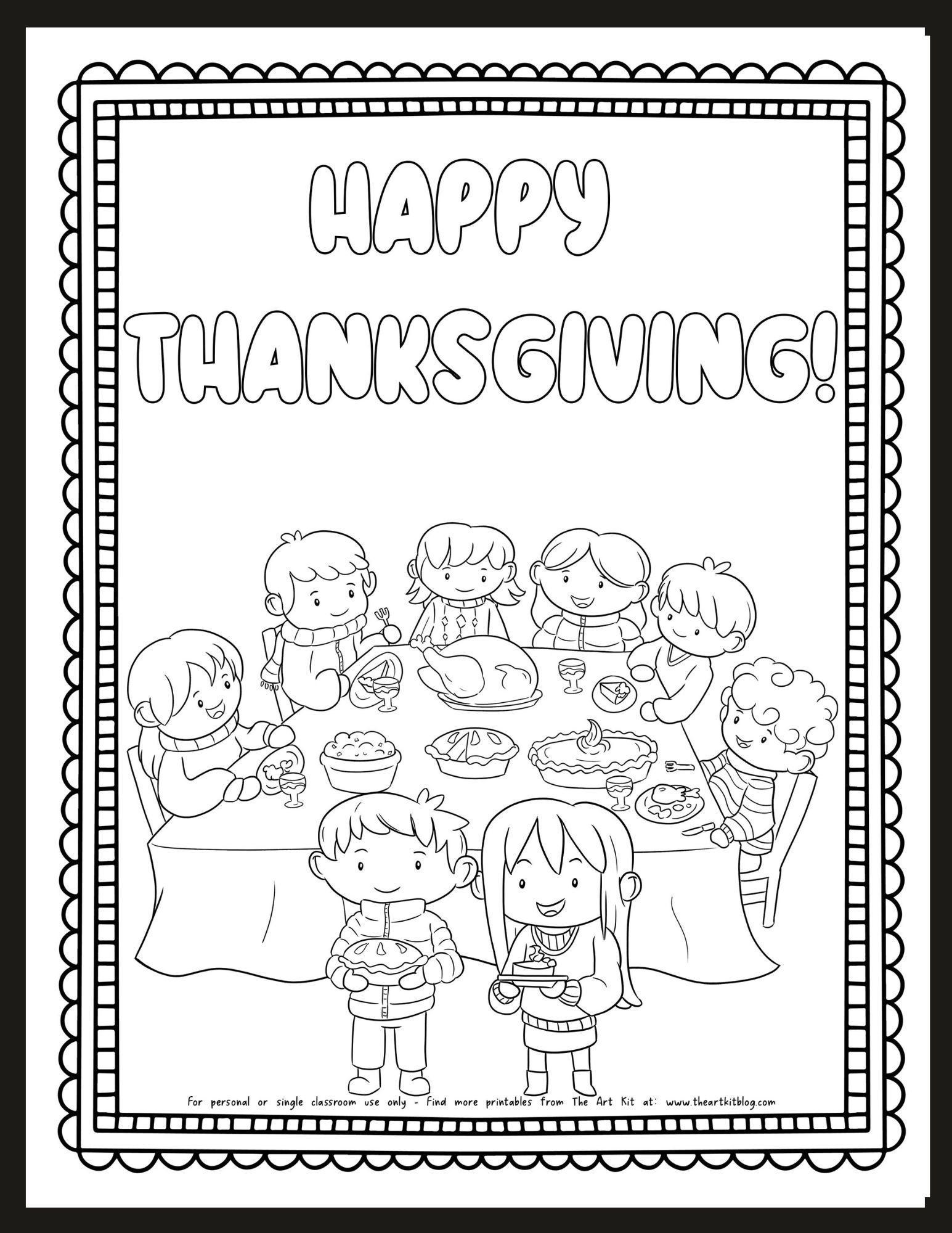 free thanksgiving printable coloring pages