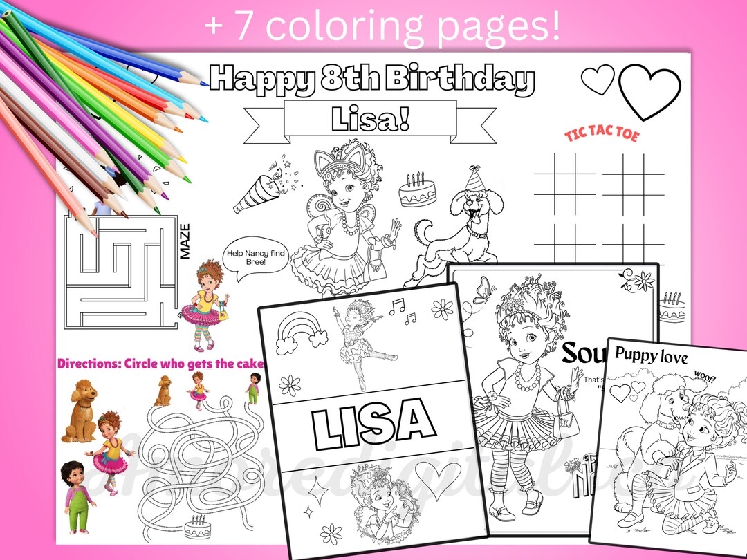 Fancy Nancy Coloring Pages Party Favors Fancy Nancy Clancy 