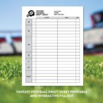 Fantasy Football Interactive Draft Sheet Tracking Sheet Team Roster Fantasy Football Printable Digital