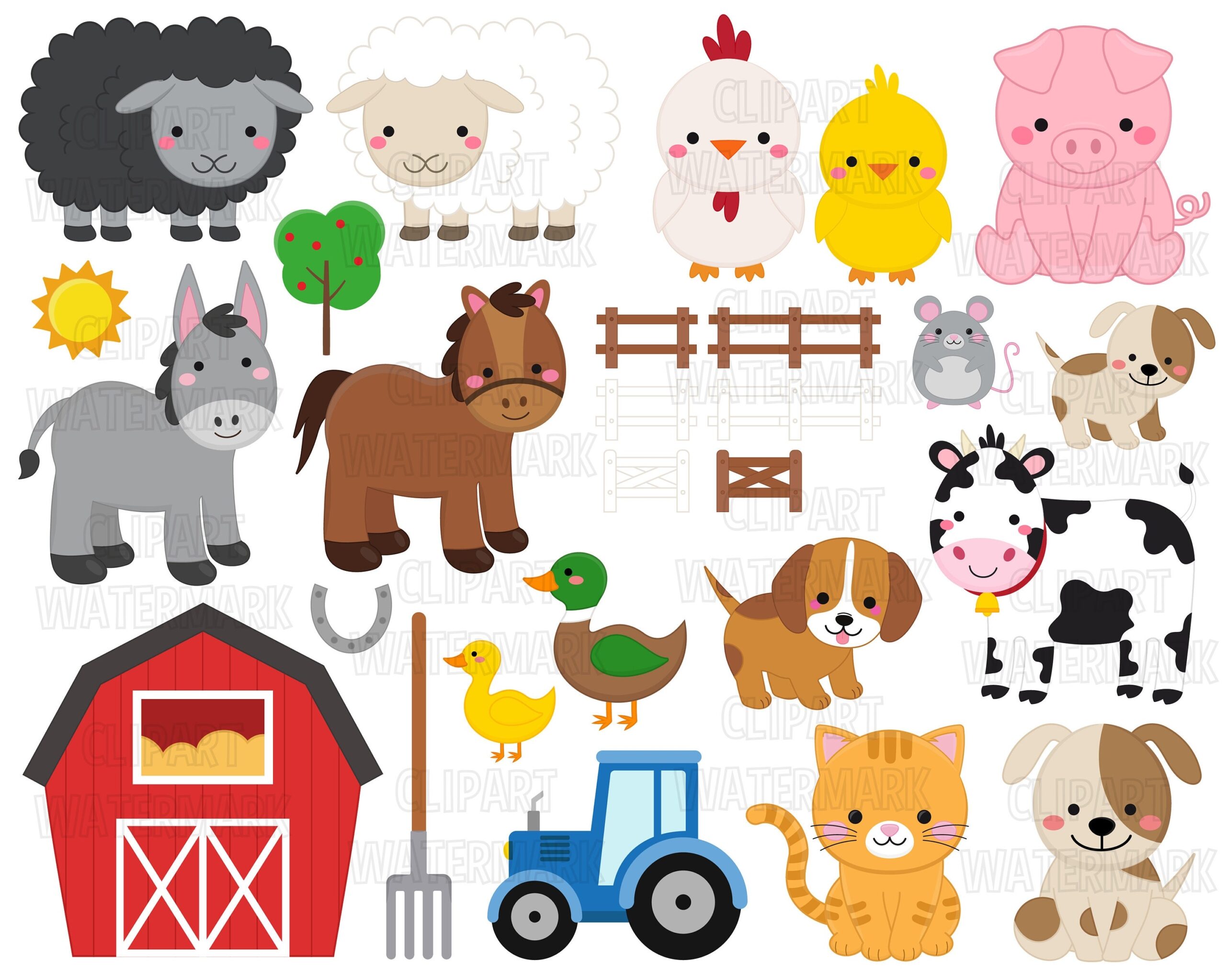 Farm Animals Clipart Cow Horse Chicken Duck Dog Cat Mouse Clipart Barn Clipart Sheep Tractor Svg Png Commercial Use Etsy Farm Animals Clipart Cow Horse Chicken Duck Dog Cat Mouse Clipart Barn Clipart Sheep Tractor Svg Png Commercial Use Etsy