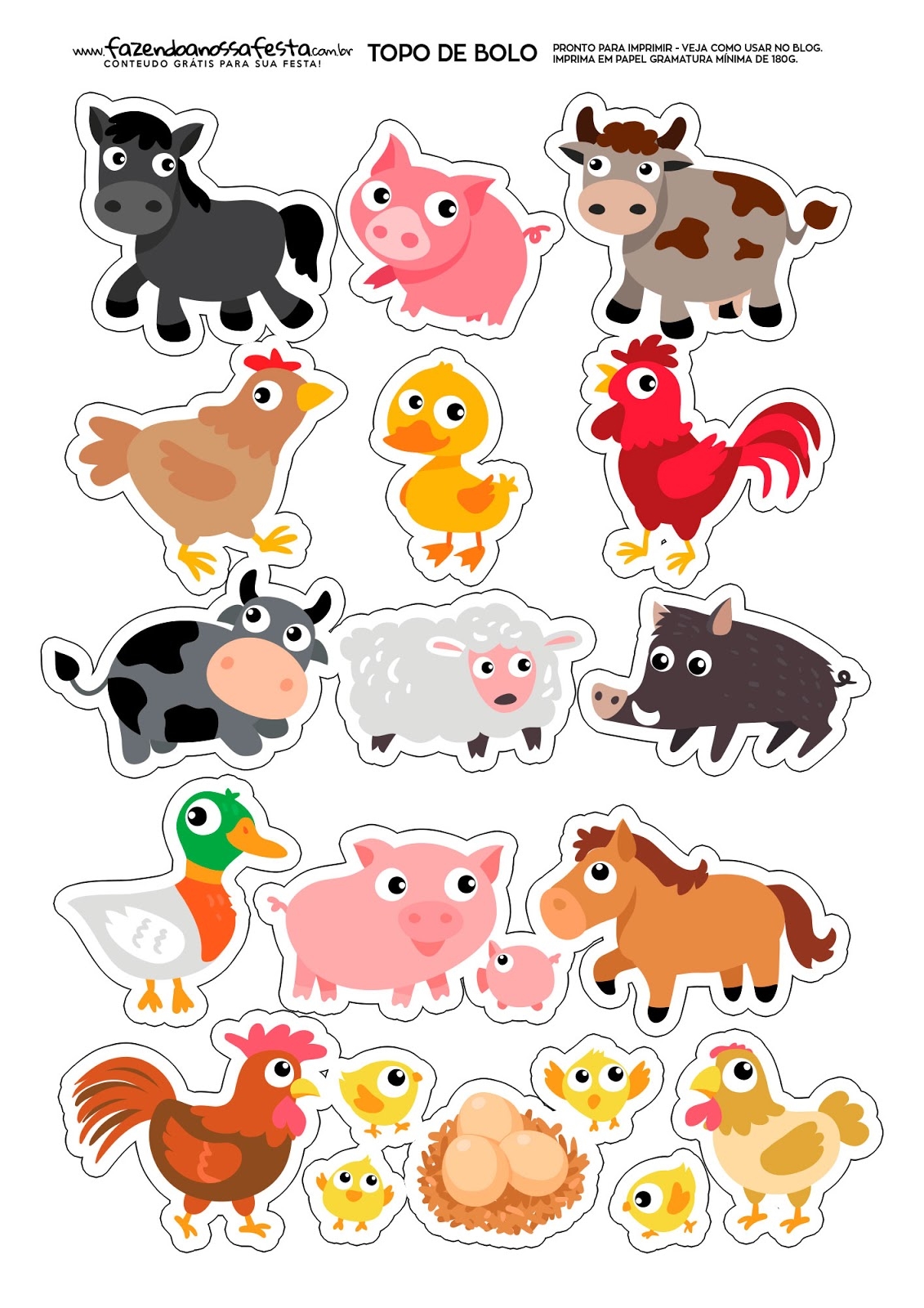 Farm Animals Printables Printable Design Resources