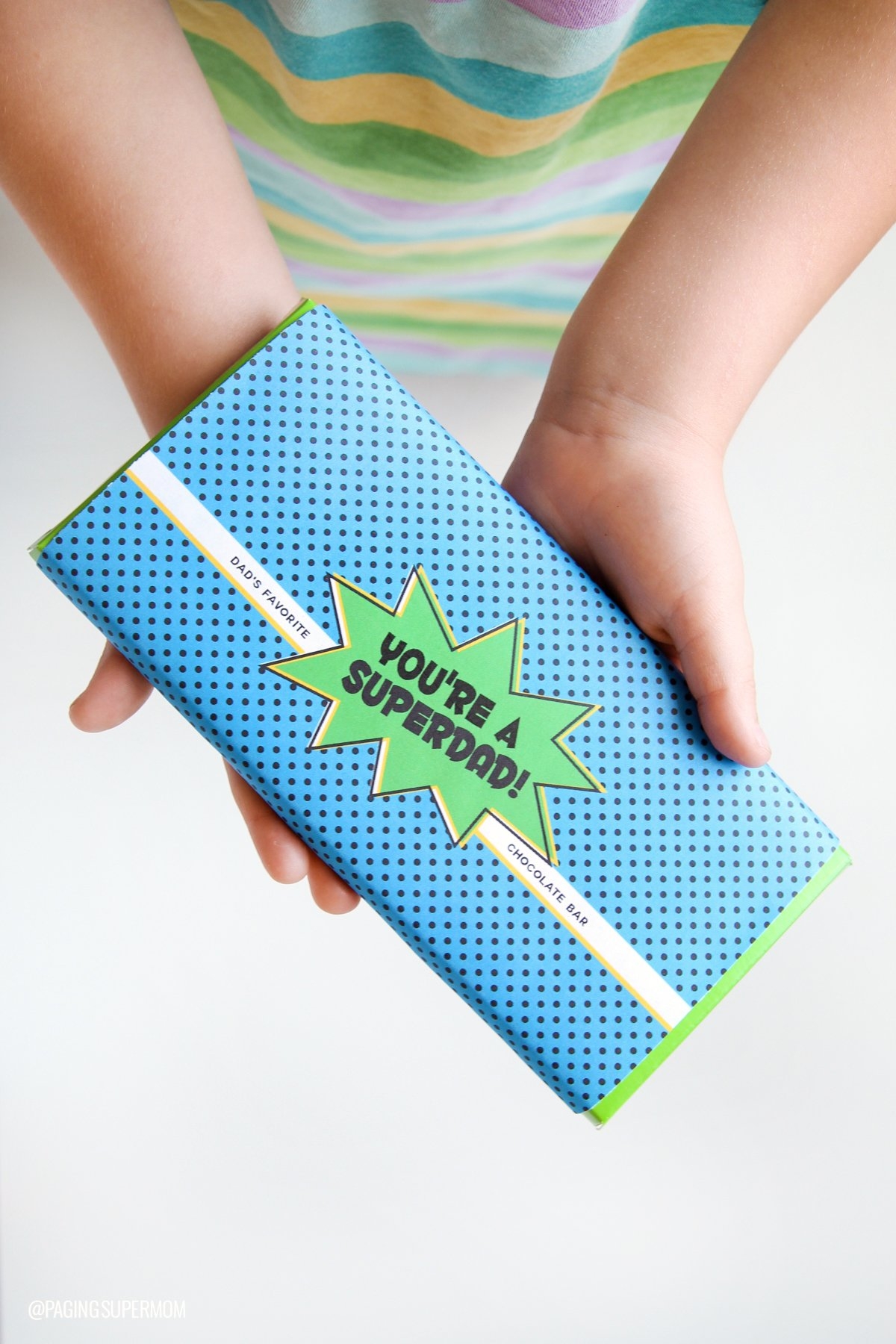 Father s Day Candy Bar Wrap Free Printable Super Dad Design