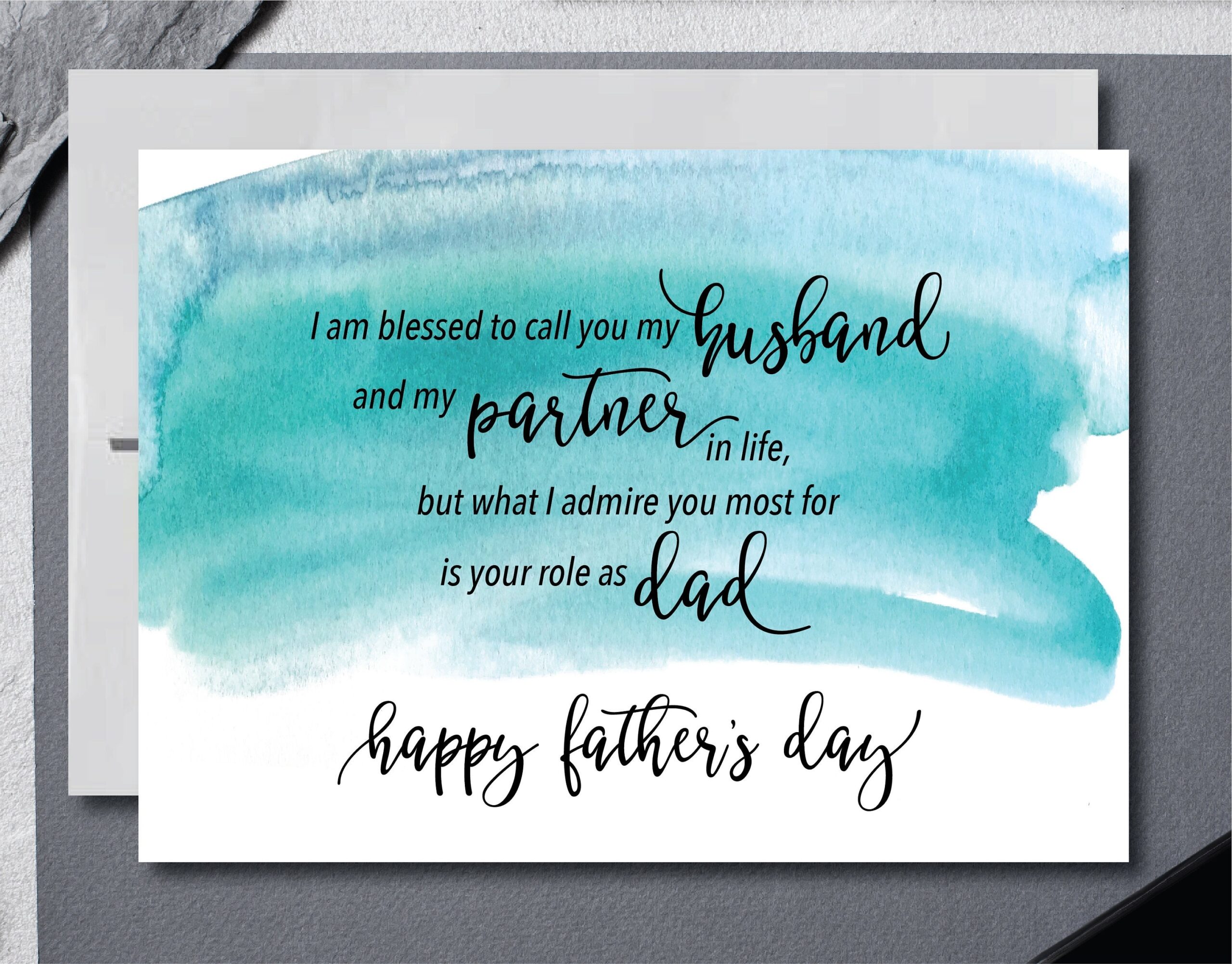 Father s Day Card For Husband Father s Day Card From Wife 