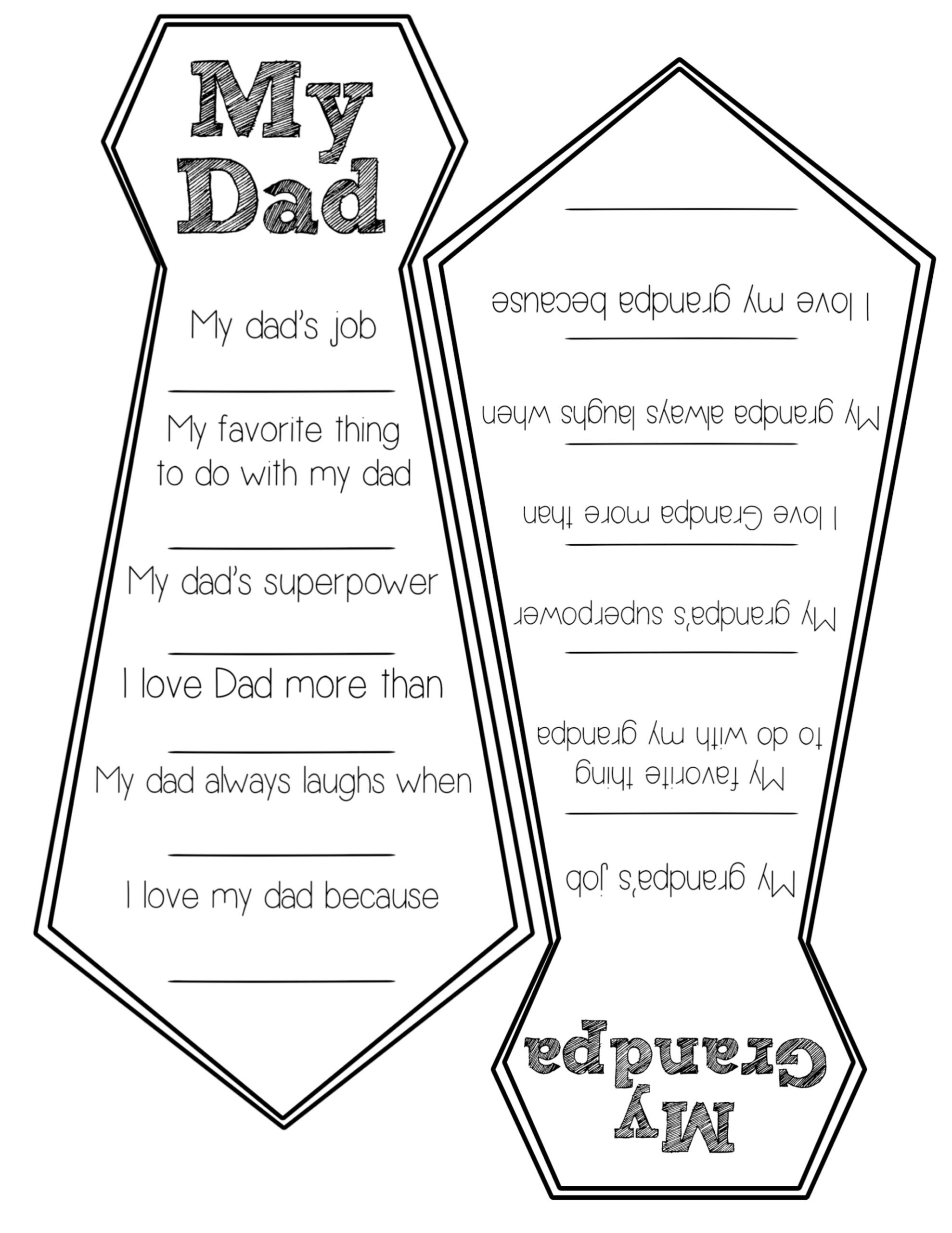 fathers day card printable