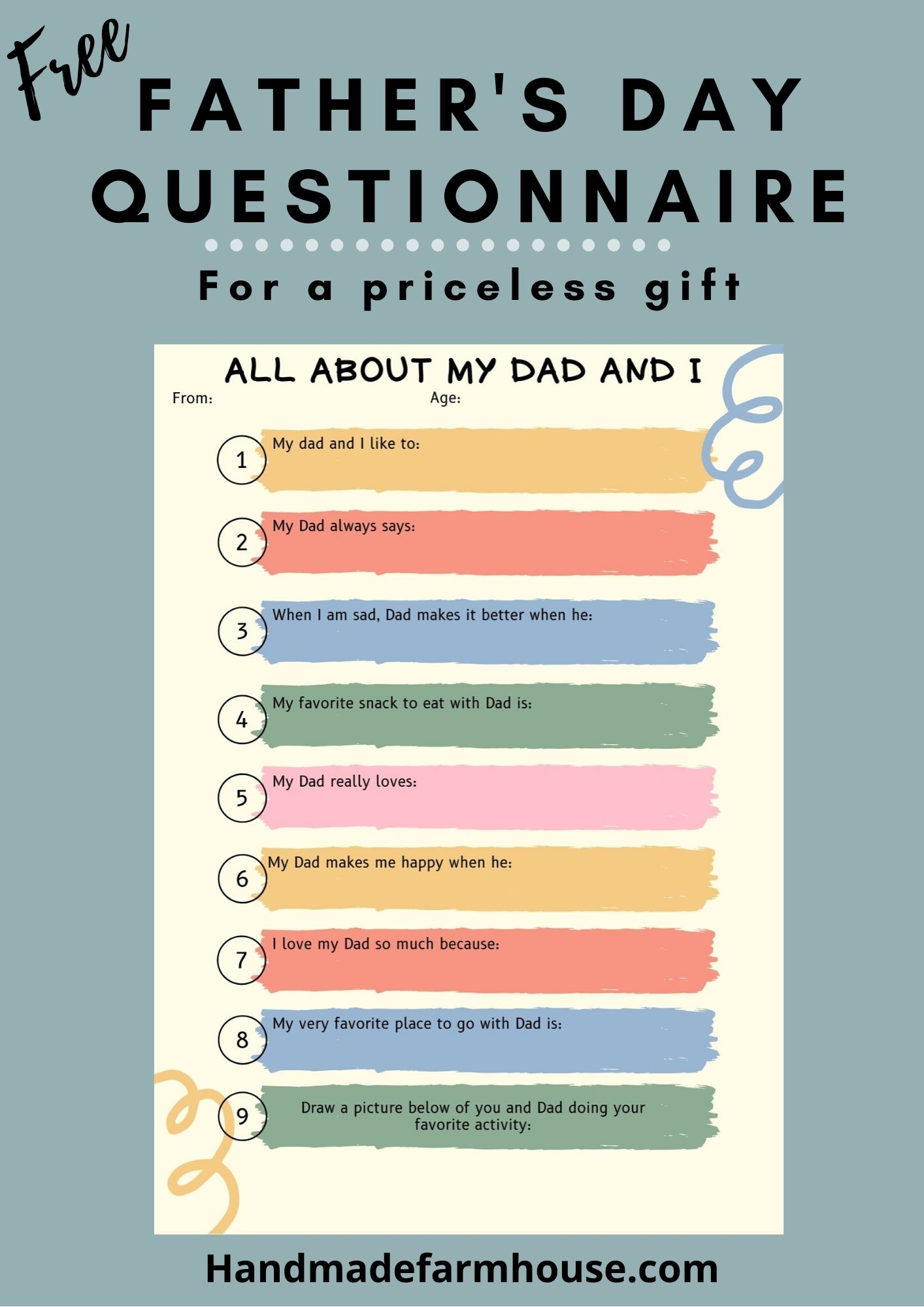 father s day questionnaire free printable