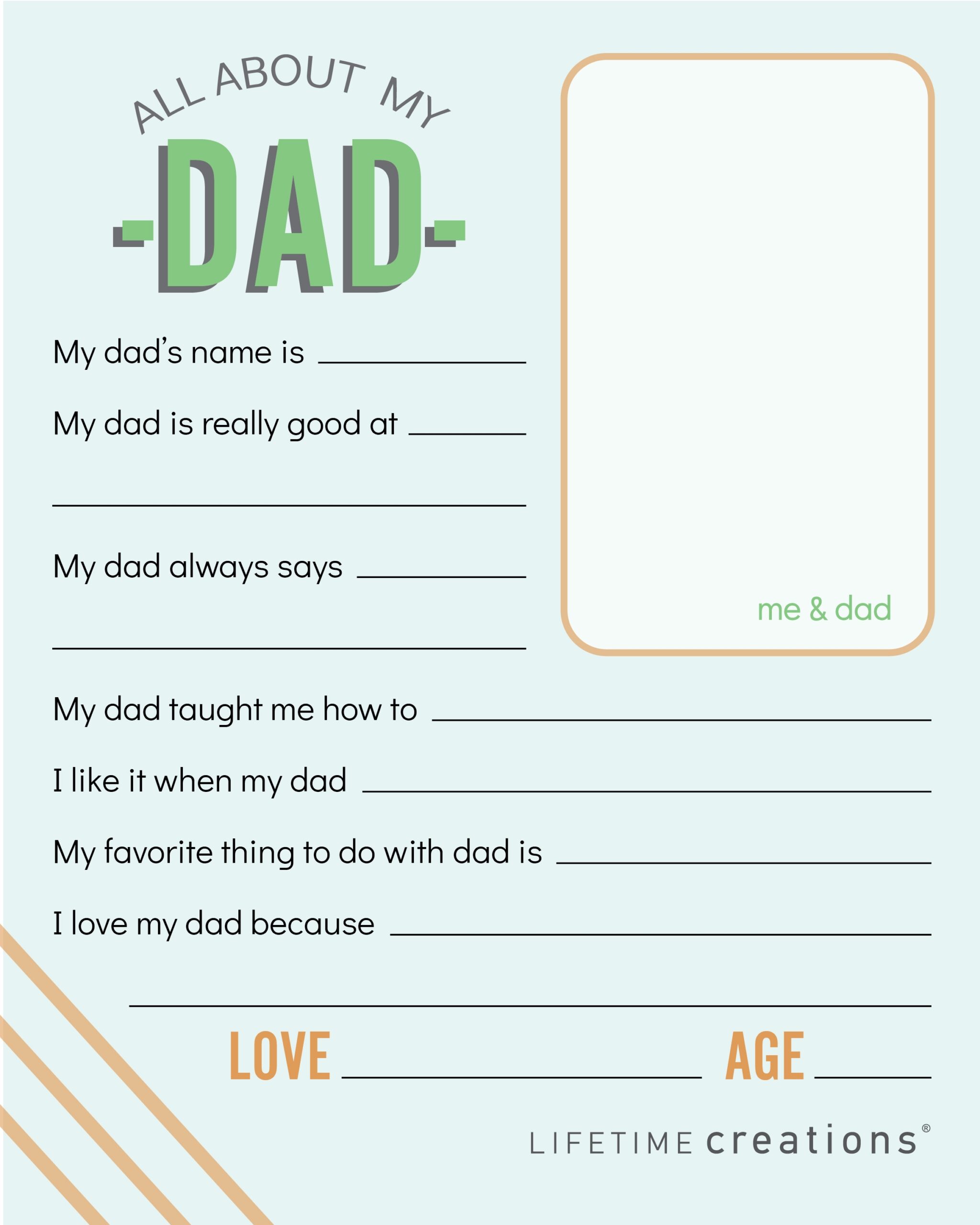 Fathers Day Printable Questionnaire Printable Design Resources