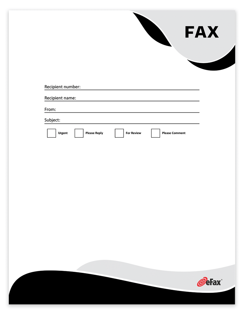 fax cover sheet printable