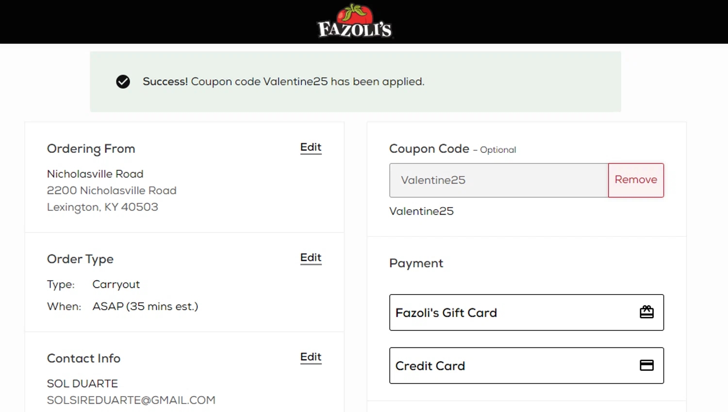 Fazoli s Coupon Codes 10 Off Coupons Aug 2025