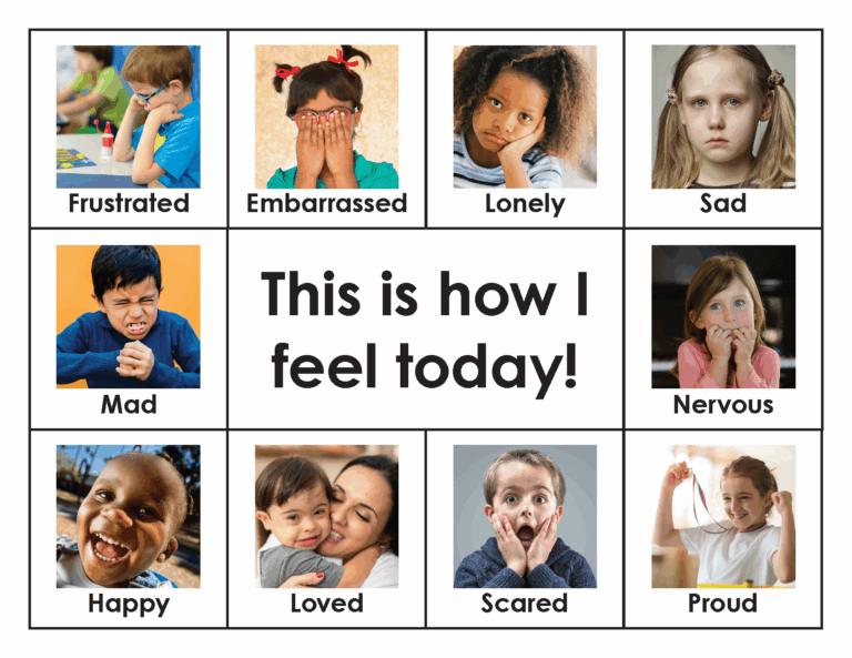 Feeling Faces This Is How I Feel Today Chart And Template National Center For Pyramid Model Innovations