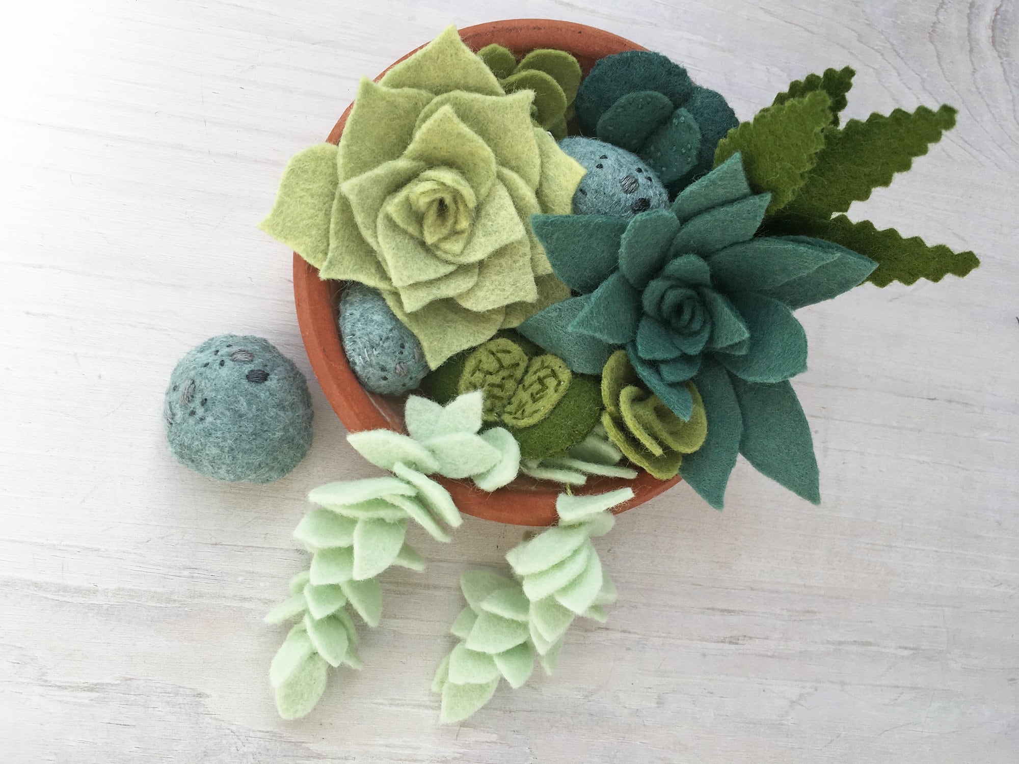 felt succulent pattern printable