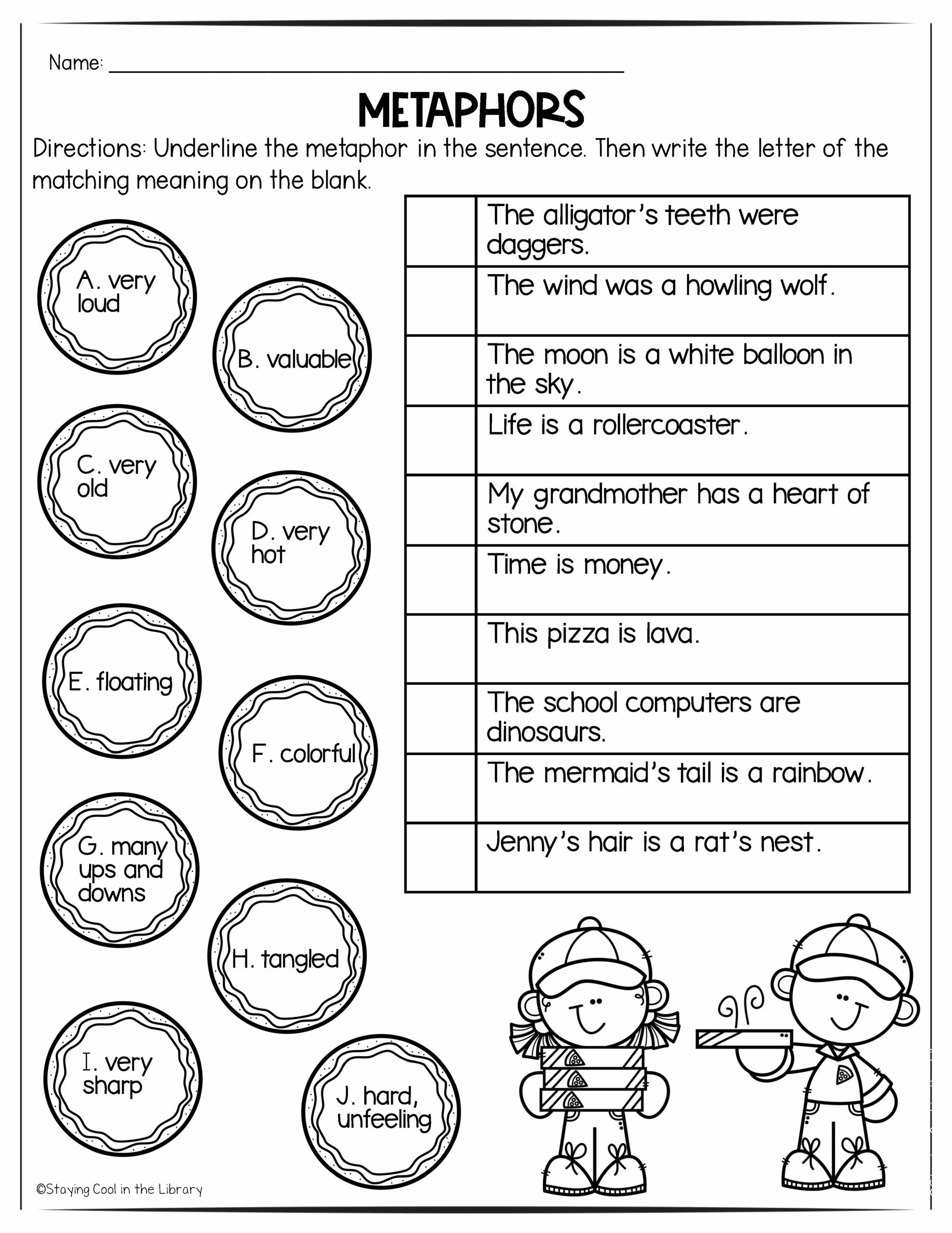 Figurative Language Posters Printable Printable Party Favors