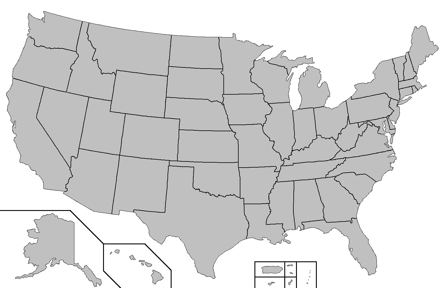 united states map blank printable