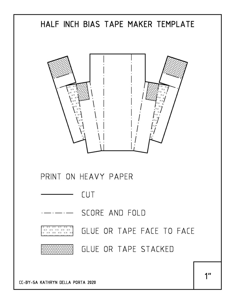 File Paper Bias Tape Maker Pattern Half Inch pdf