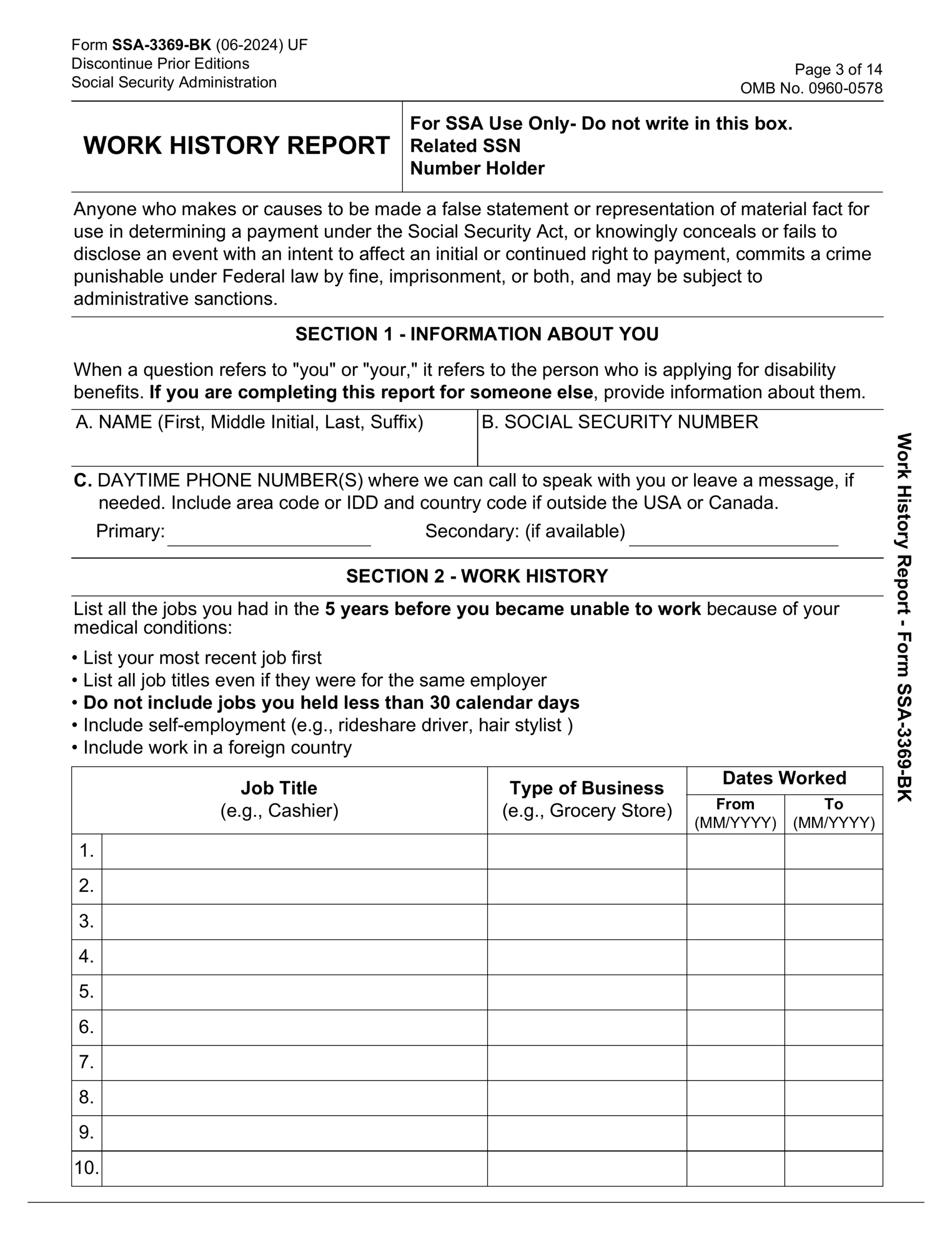 social security application form printable