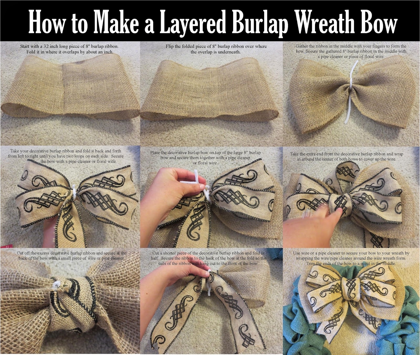 Finding Fairy Tales How To Make A Burlap Wreath Bow