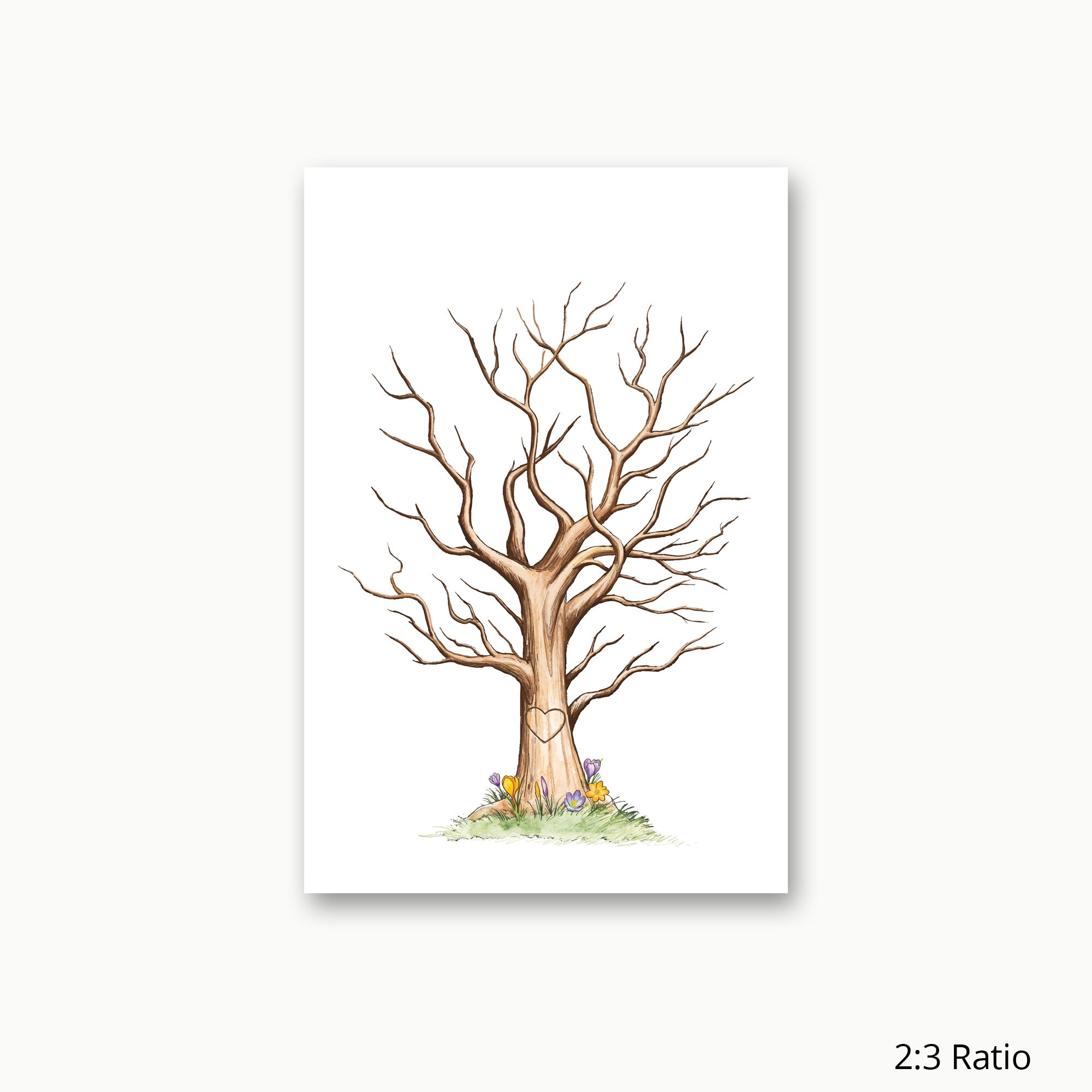 Fingerprint Tree Printable Guestbook Blank Finger Print Tree Template With Heart Fingerprint Tree Download Instant Download FP02 Etsy