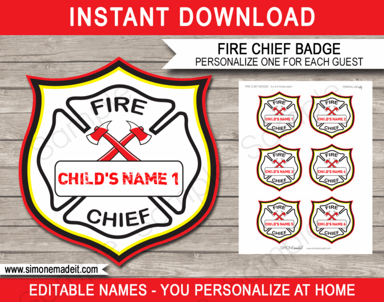 Fire Chief Badges