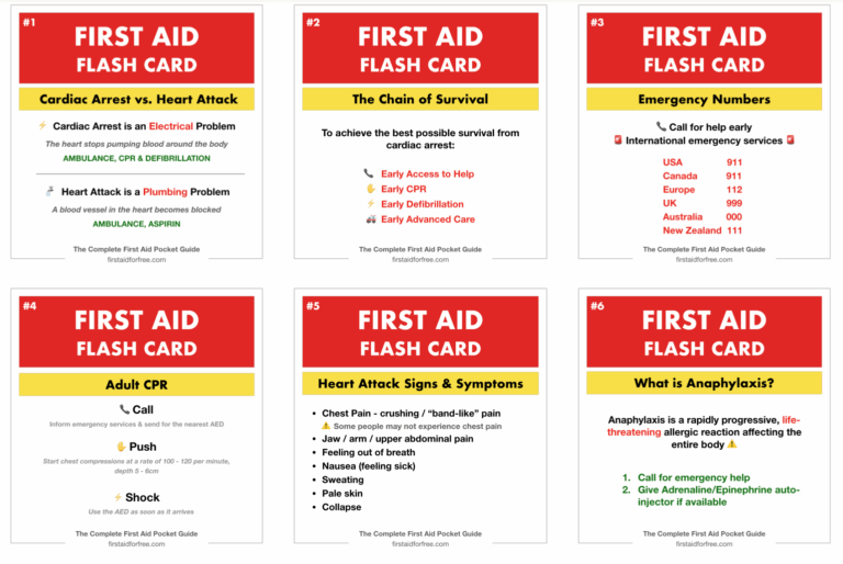 First Aid Flashcards First Aid For Free