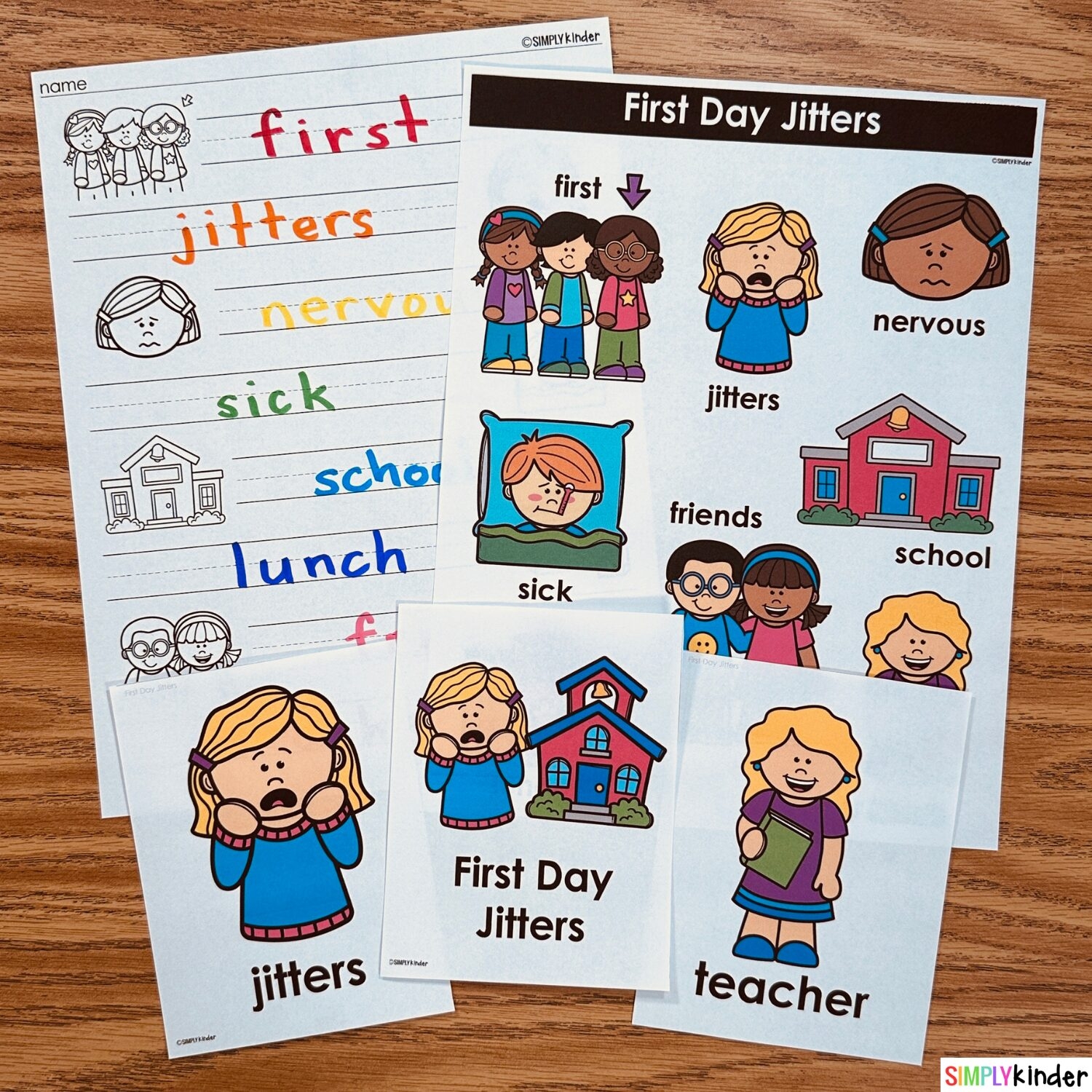 First Day Jitters Book Companion For Kindergarten Simply Kinder