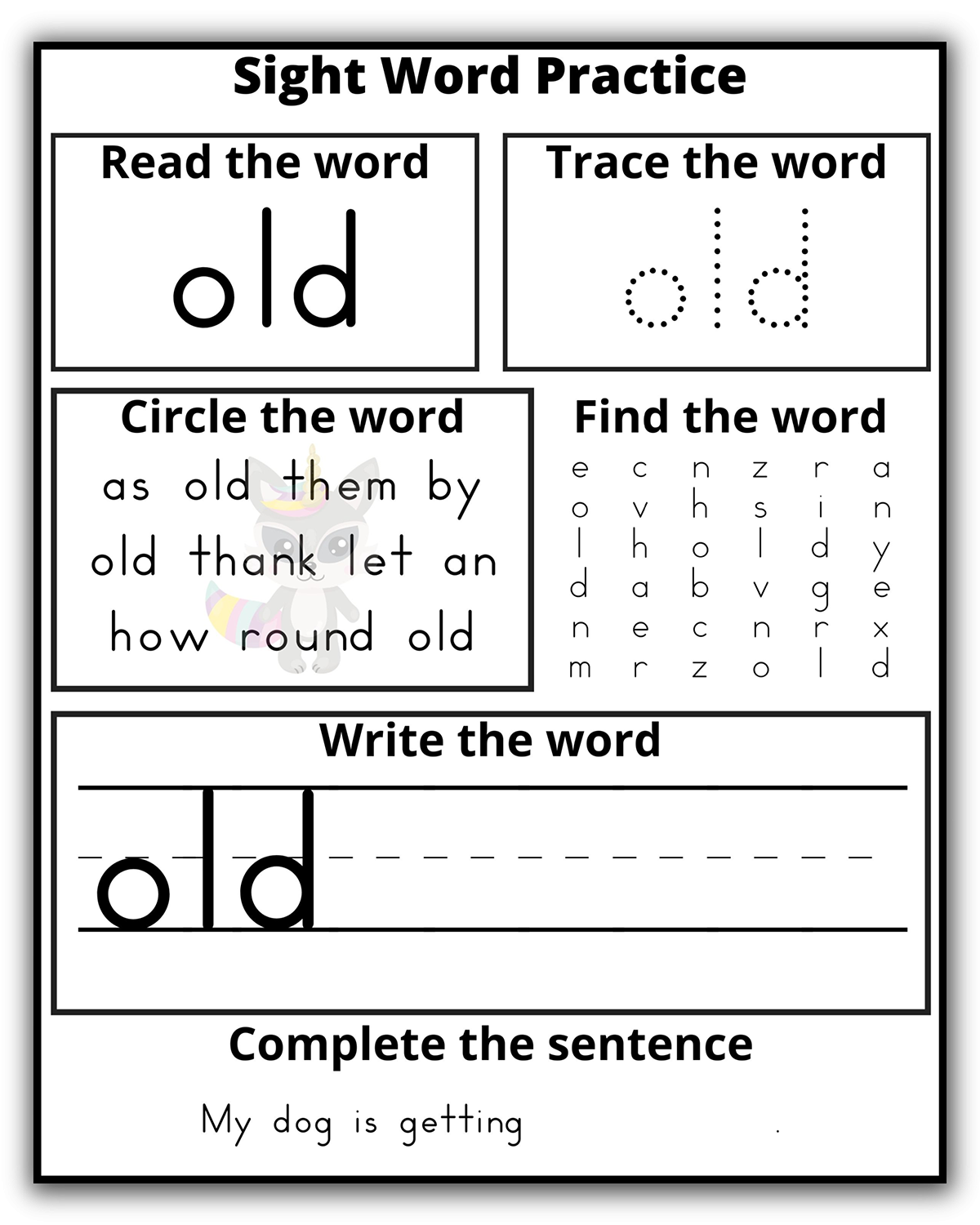 First Grade Dolch Sight Words Practice Extreme Couponing Mom