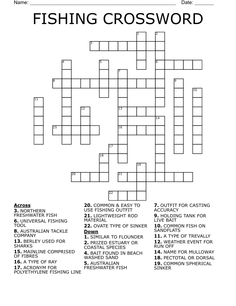 free printable universal crossword puzzle
