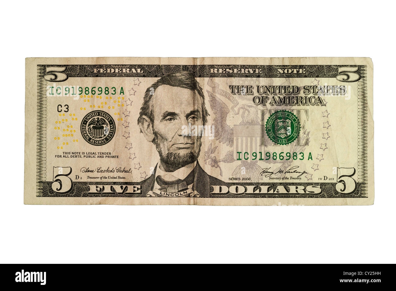 Five Dollar Bill Cut Out Stock Images U0026 Pictures Alamy