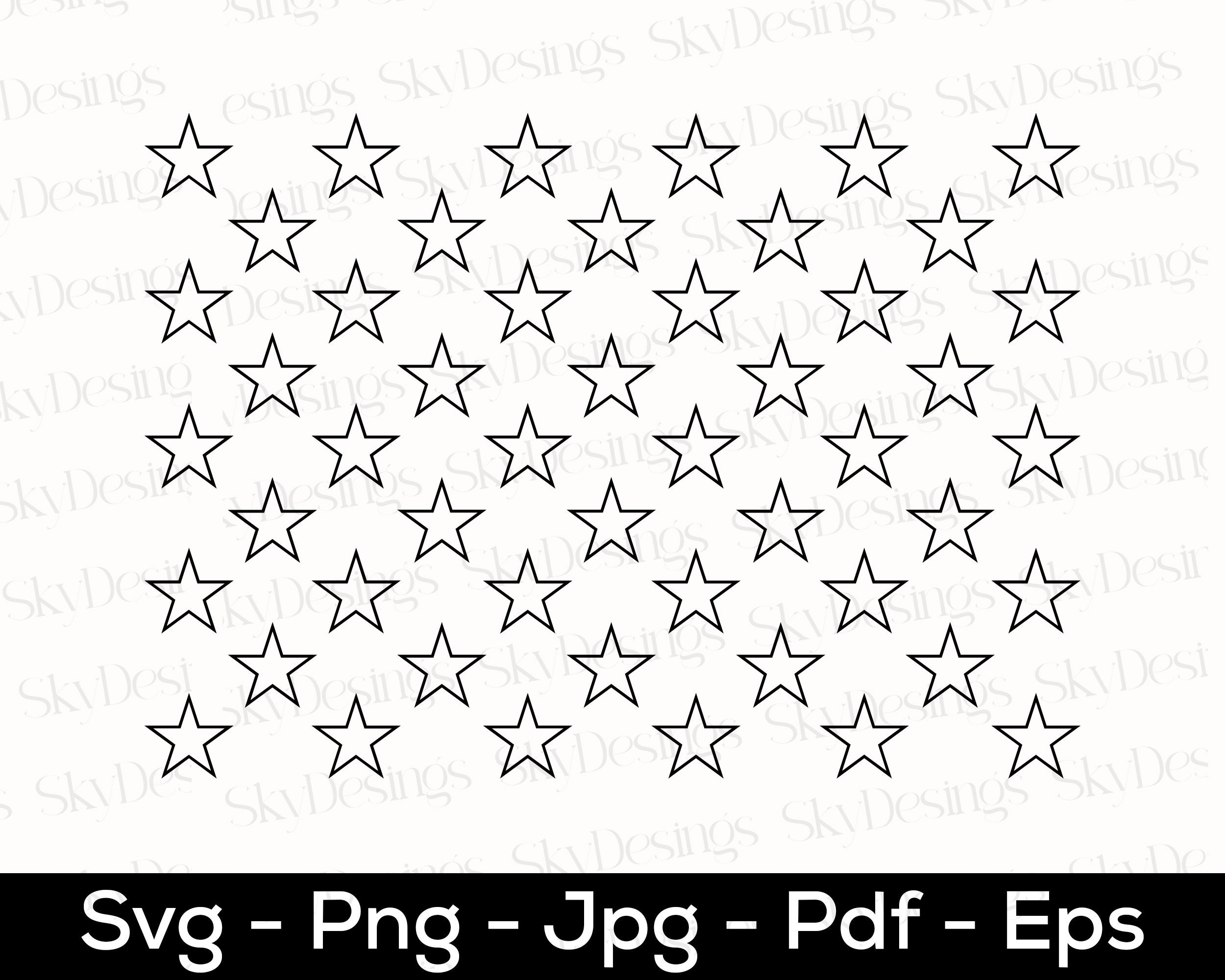 Flag Star Template Etsy