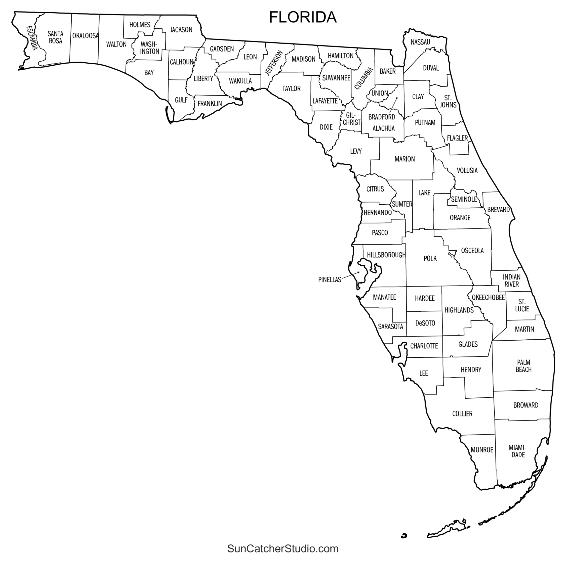 printable map of florida cities