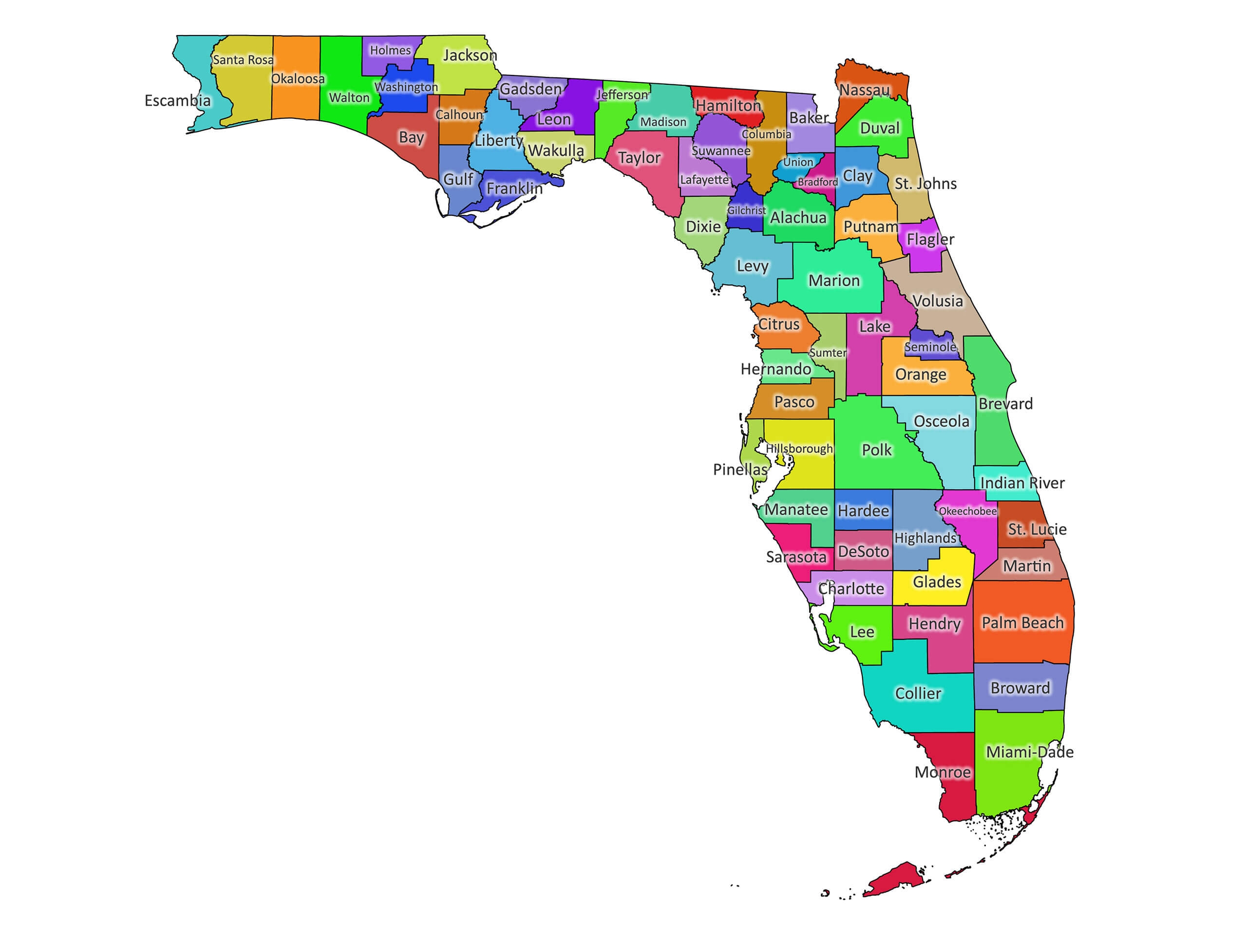 Florida Labeled Map Labeled Maps Florida Labeled Map Labeled Maps