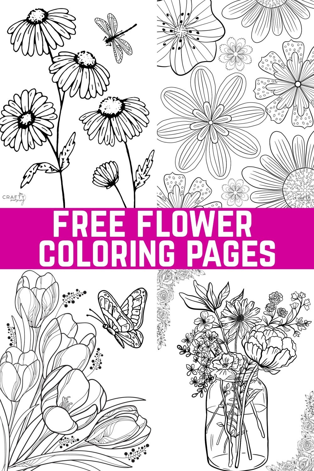 printable coloring pages for adults flowers