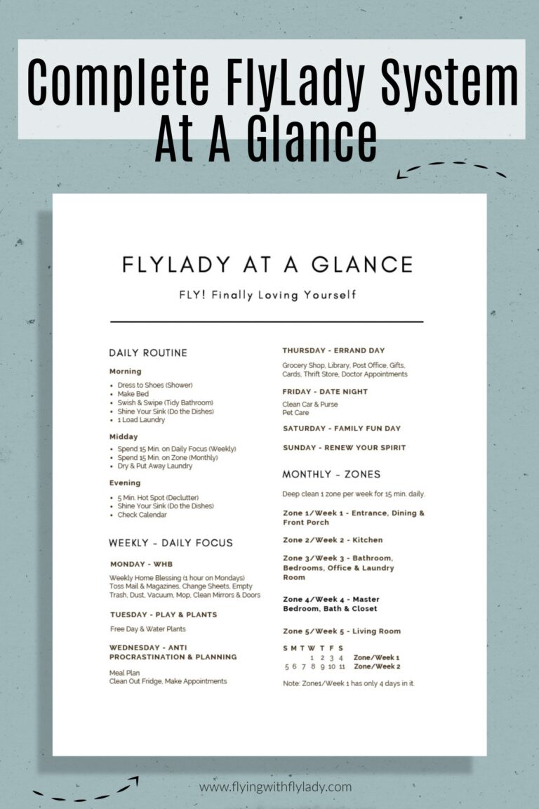 Flylady Editable Printable Control Journal Flylady Cleaning Schedule Flylady Printable Clean Checklist PDF US Letter A4 Editable Etsy