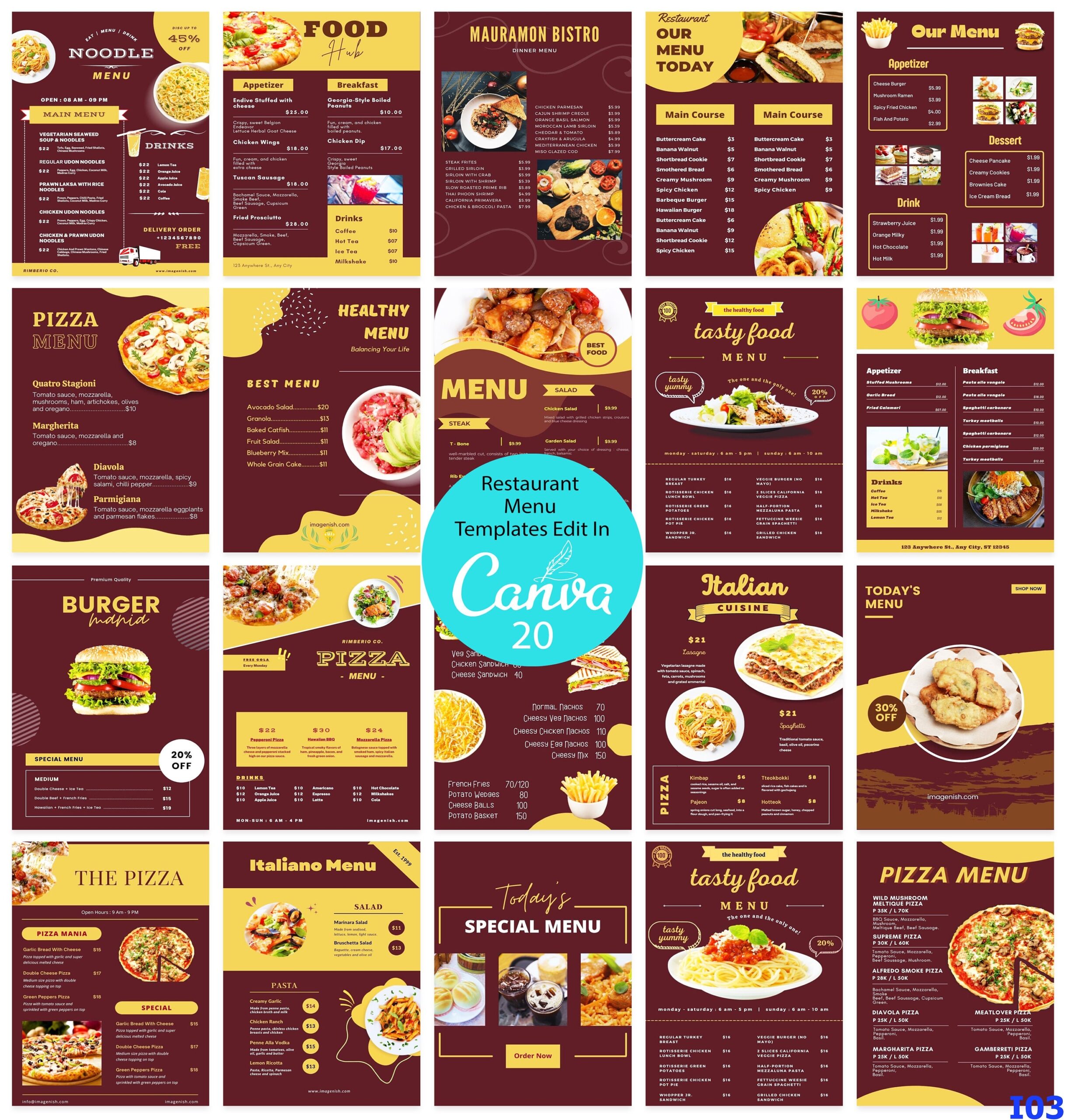 Food Menu Template restaurant Menu editable Menu Template cafe Menu price List Template instant Download Etsy