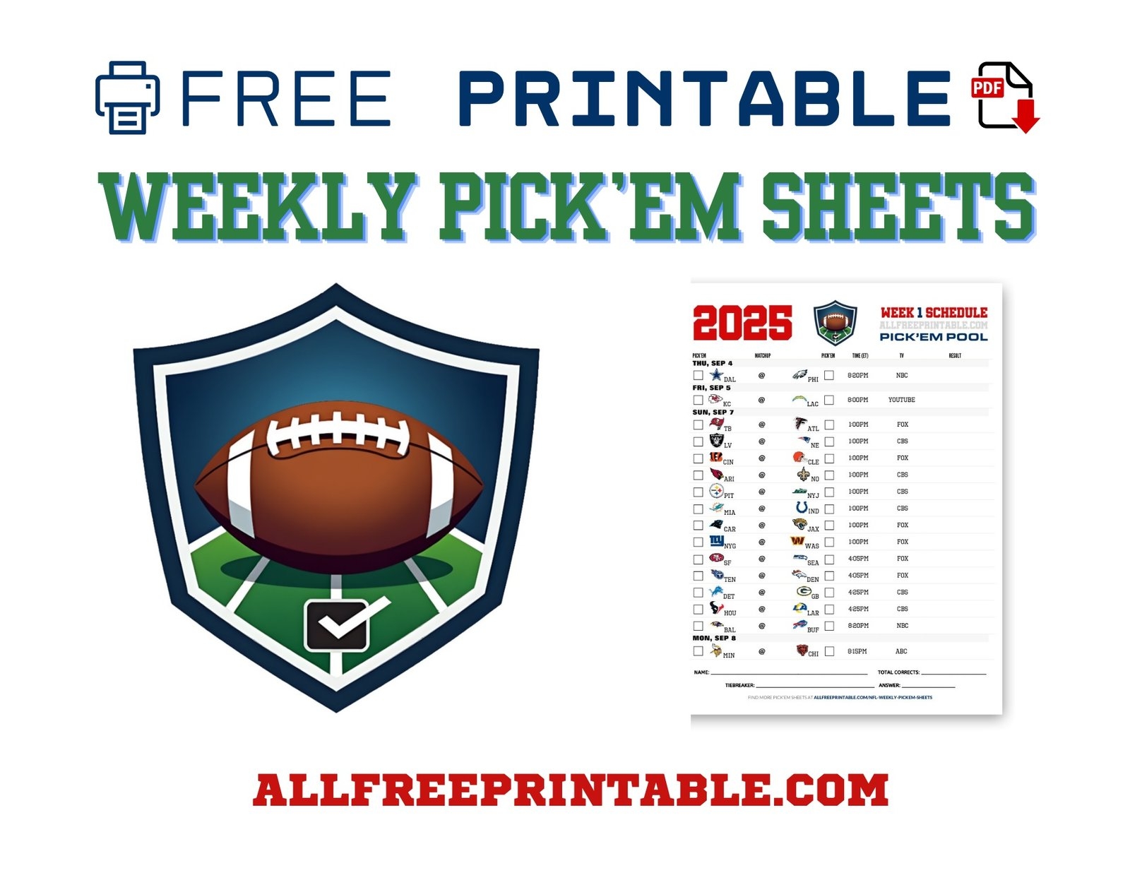 Football Free Printable