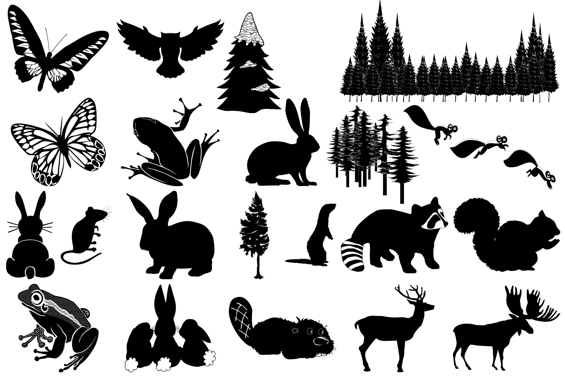 Forest Animal Silhouettes AI EPS PNG By Me And Ameli TheHungryJPEG