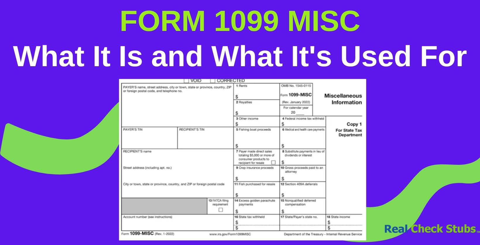 Form 1099 MISC What It Is And What It s Used For 