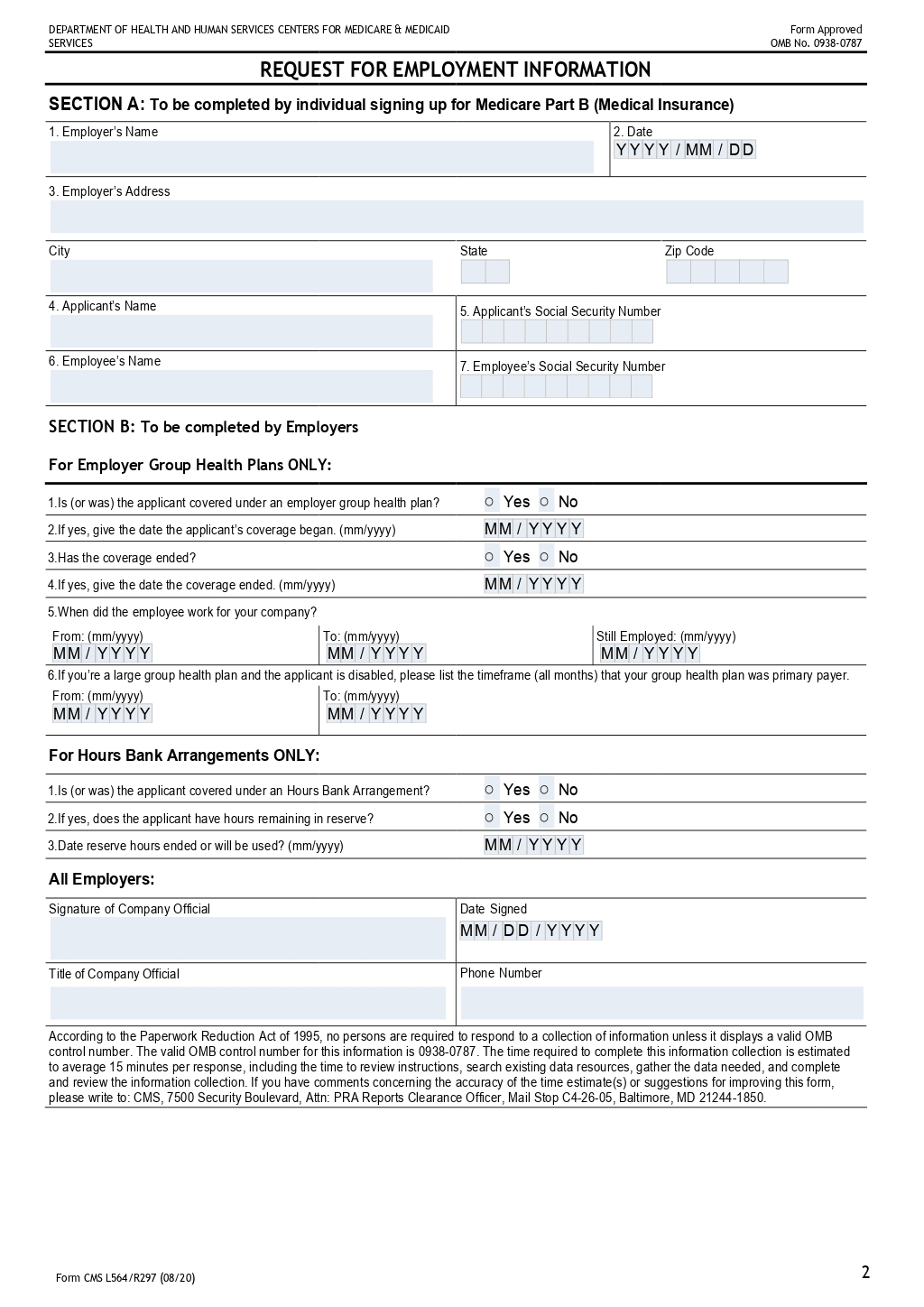 Form CMS L564 R297 Template ONLYOFFICE Form CMS L564 R297 Template ONLYOFFICE