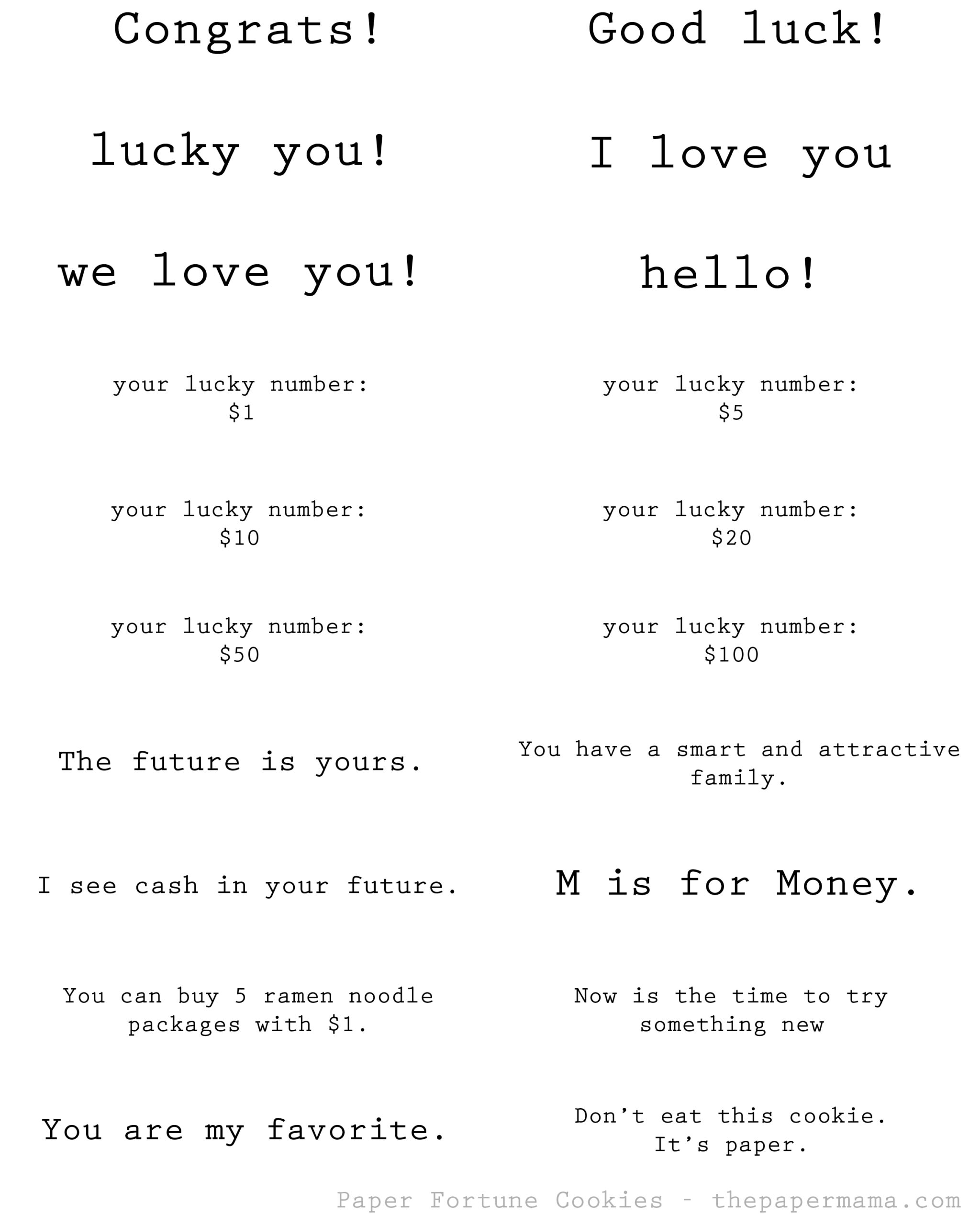 Fortune Cookie Cash Jar with Printables To Make Your Own Worksheets Library