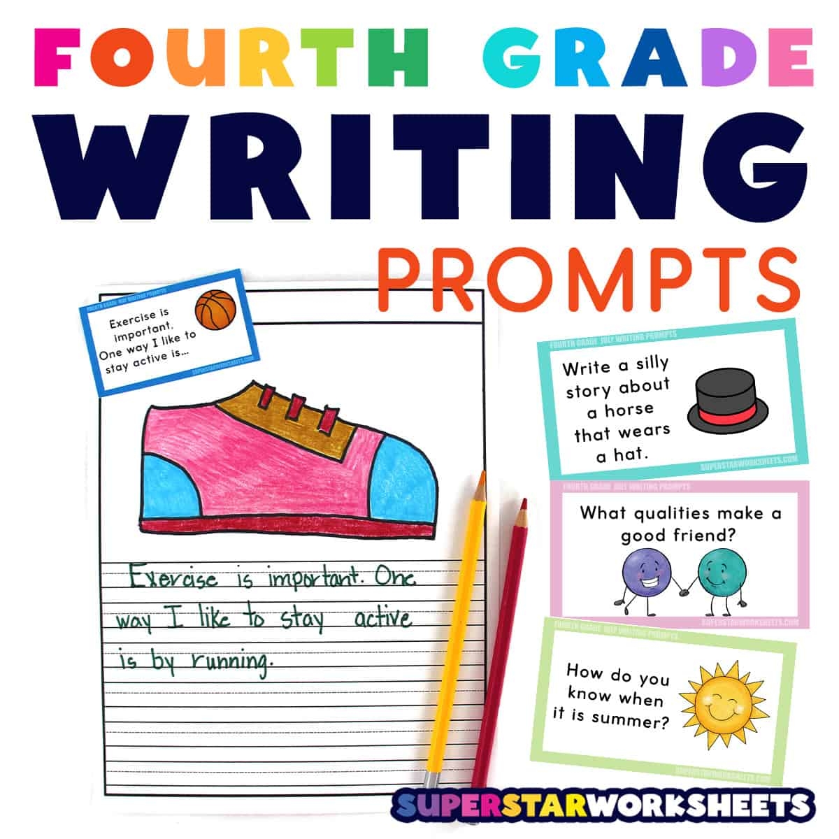 Fourth Grade Writing Prompts Superstar Worksheets