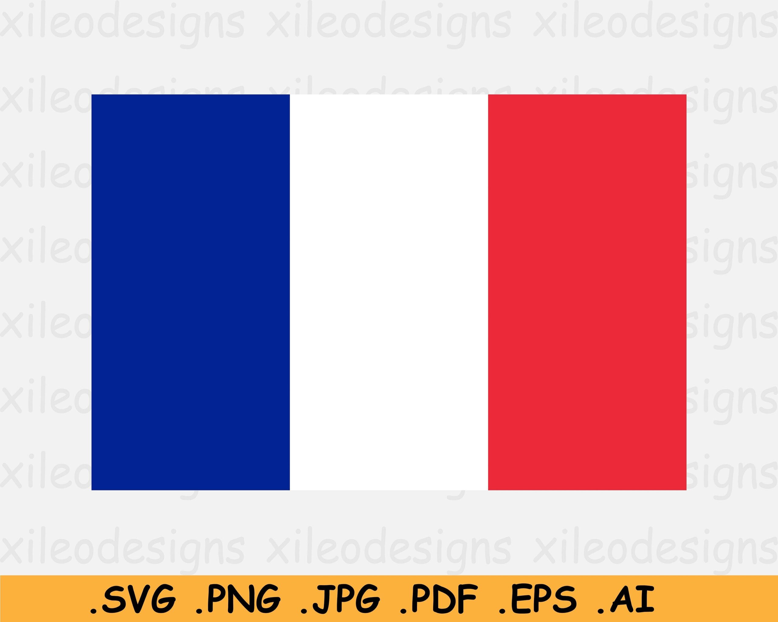 France Flag SVG French National Nation Country Banner Cricut Cut File Digital Download Clipart Vector Graphic Icon Eps Ai Png Jpg Pdf