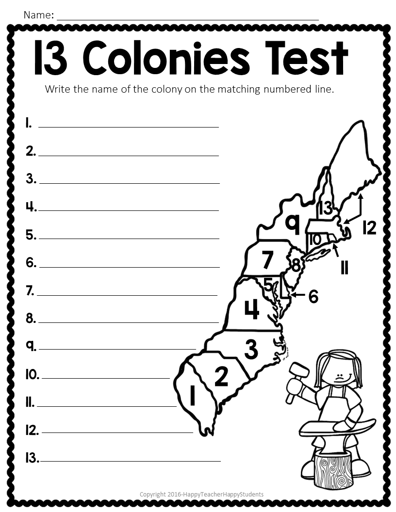 13 colonies printable map pdf
